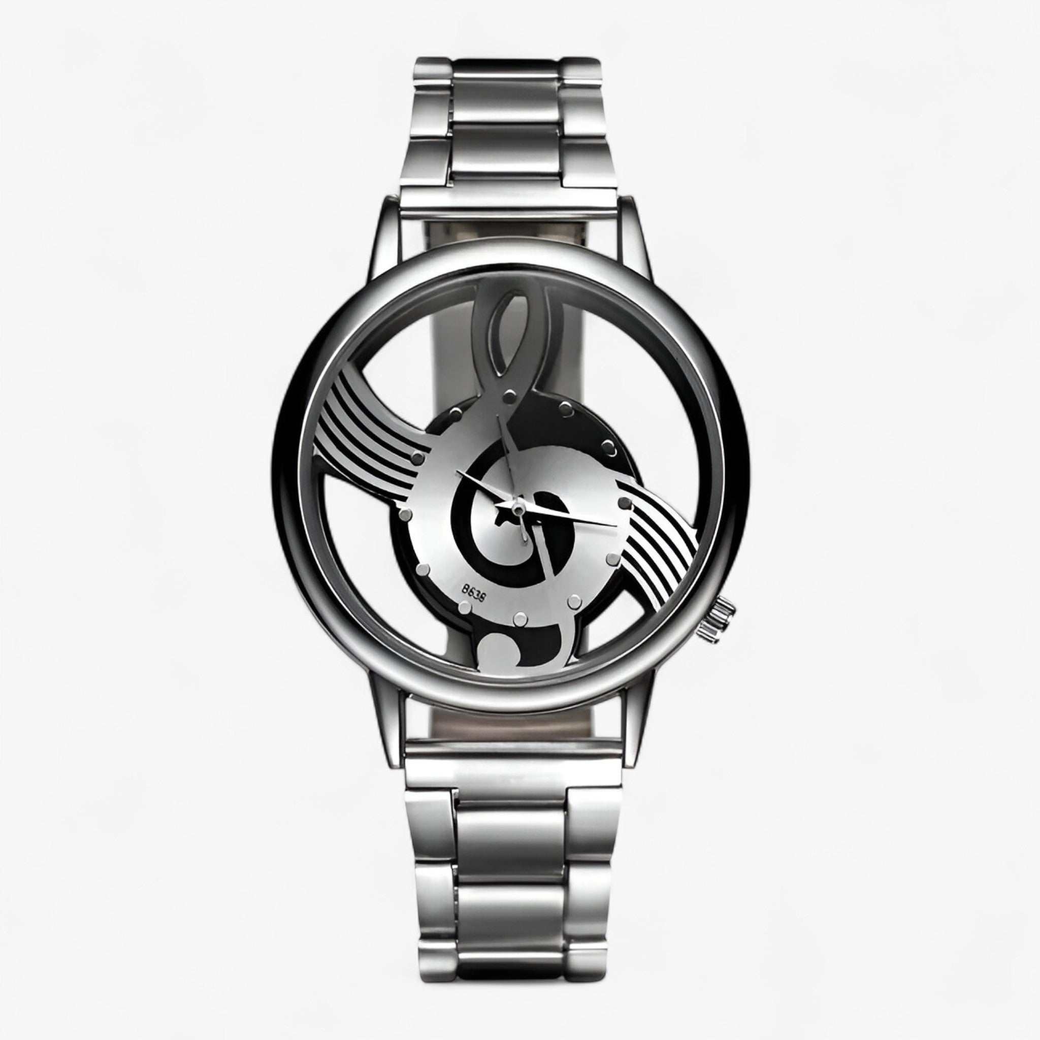 Larissa | Moderigtigt musikur med læderrem - Sølv - watches - {{ product_tags }