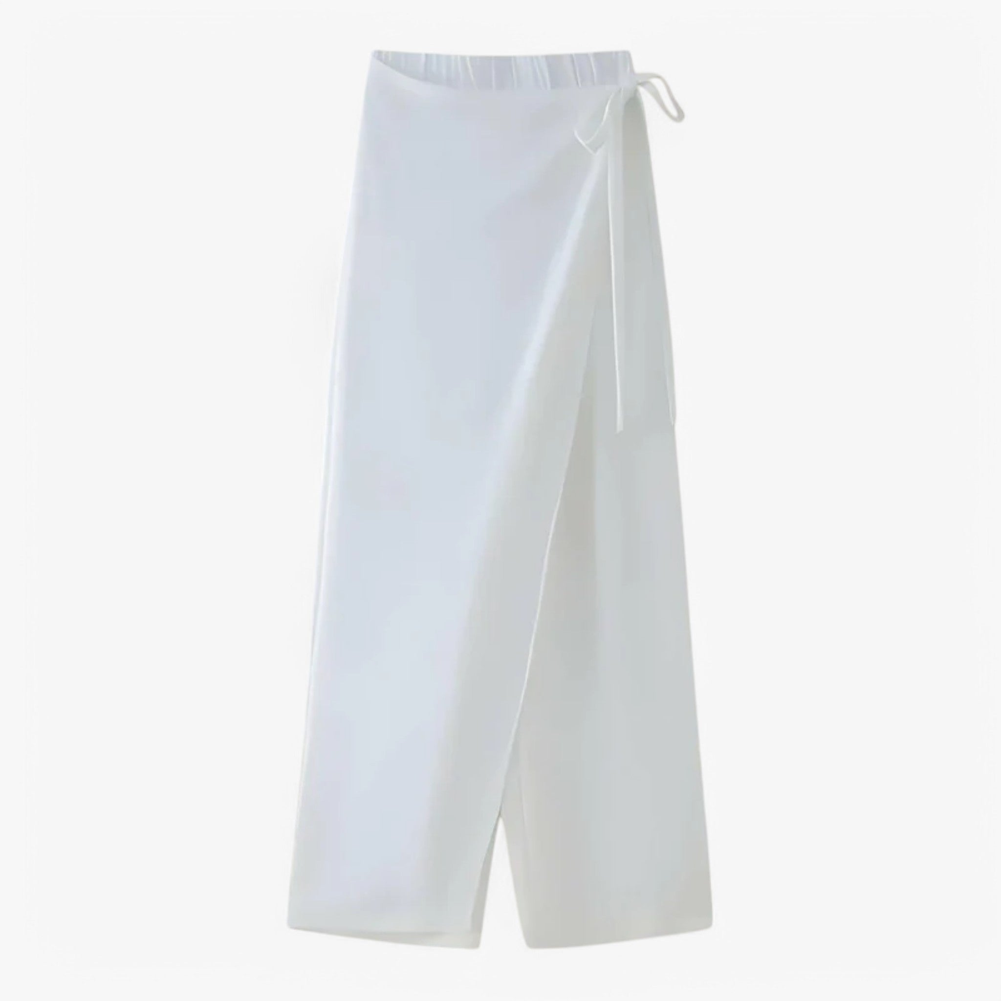 Alessia | Damen-sæt Unifarben - Bluse & slange - Hvid slange - women's fashion - {{ product_tags }