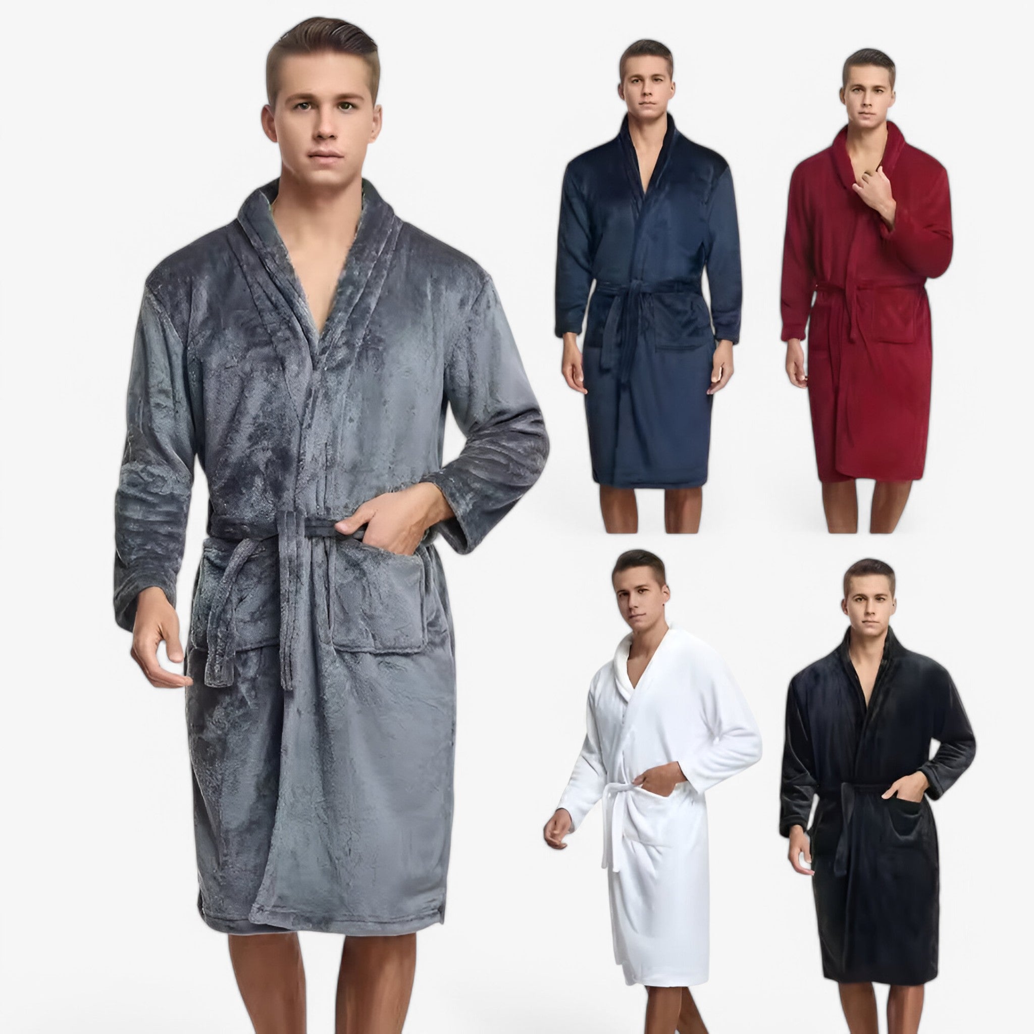Jonas | Blød Flannel Natkjole med Lommer - - men's fashion - {{ product_tags }
