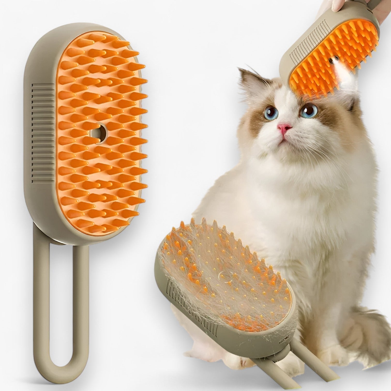 Euna | Elektrisk Damp- og Massagebørste til Husdyr - - other - {{ product_tags }