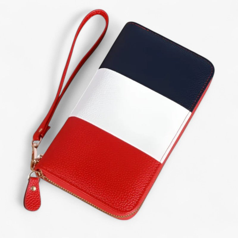 Caesy | Tre-farvet luksus læderpung – RFID-beskyttelse og rummelig - - bags - {{ product_tags }