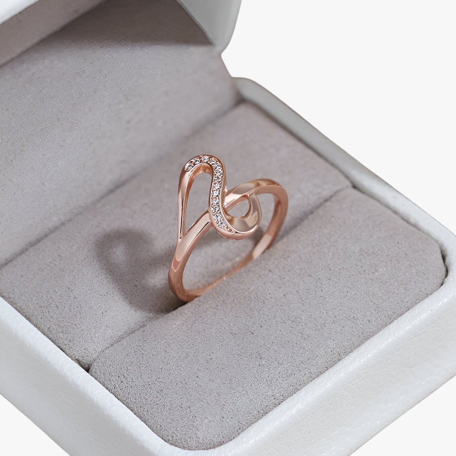 Kiara | Elegant ring i rosaguld med zirkoner - - watches - {{ product_tags }
