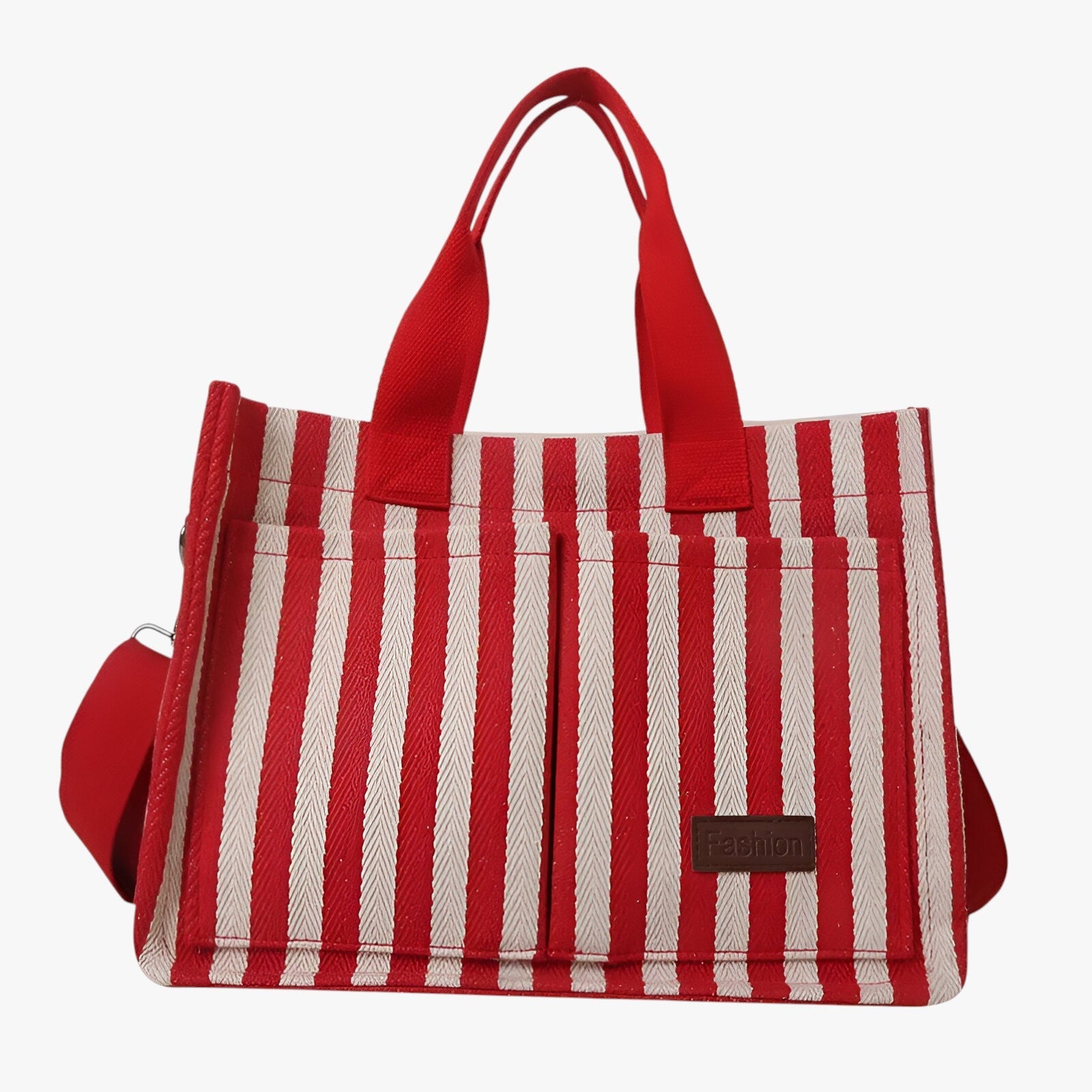 Aurora | Rumlig canvas skuldertaske til dag og rejser - Rød - bags - {{ product_tags }