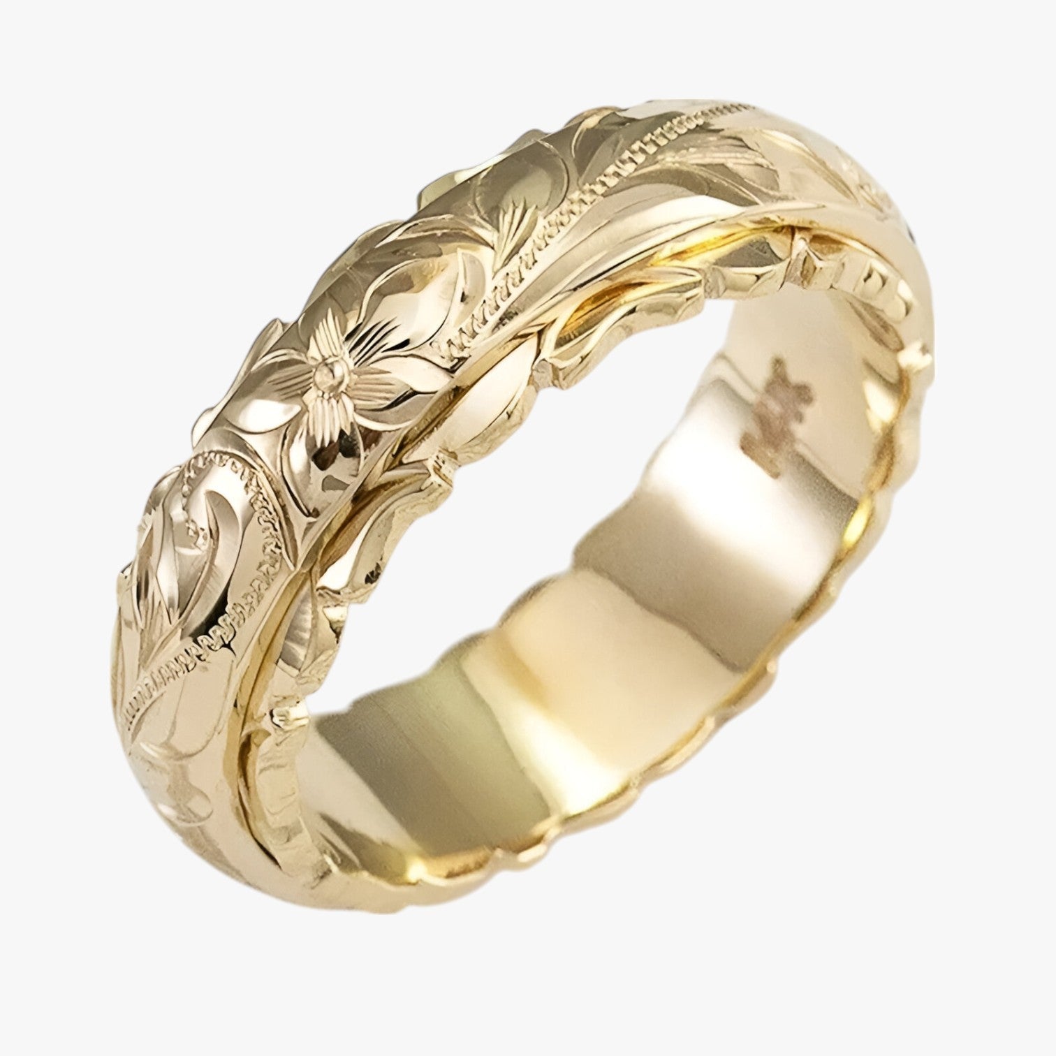 Evangeline | 14K guld ring med udsmykket blomst - HVID - watches - {{ product_tags }
