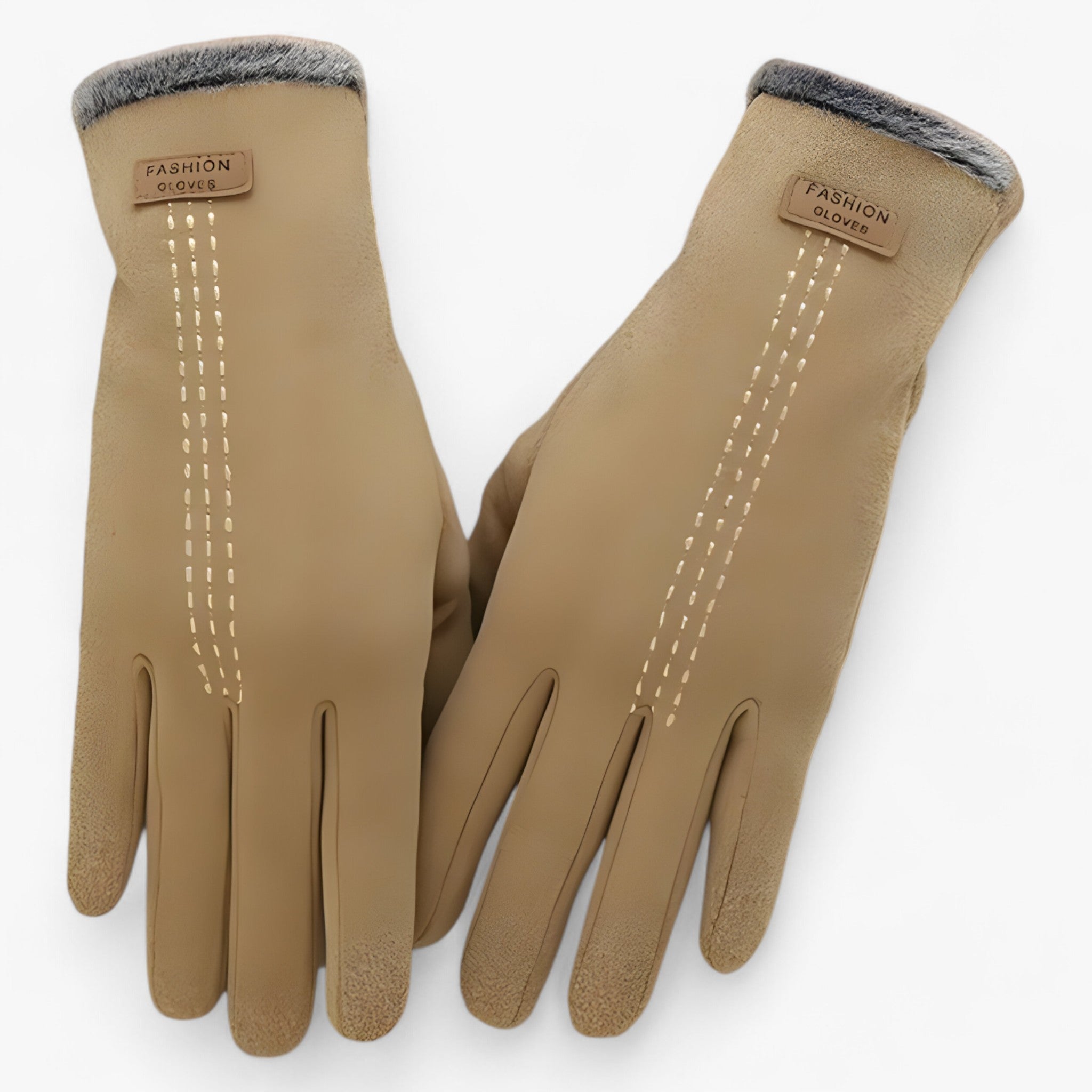 Anna | Vintage Vinterhandsker - Varme, Komfort & Touchscreen - Khaki Én Størrelse - winter - {{ product_tags }