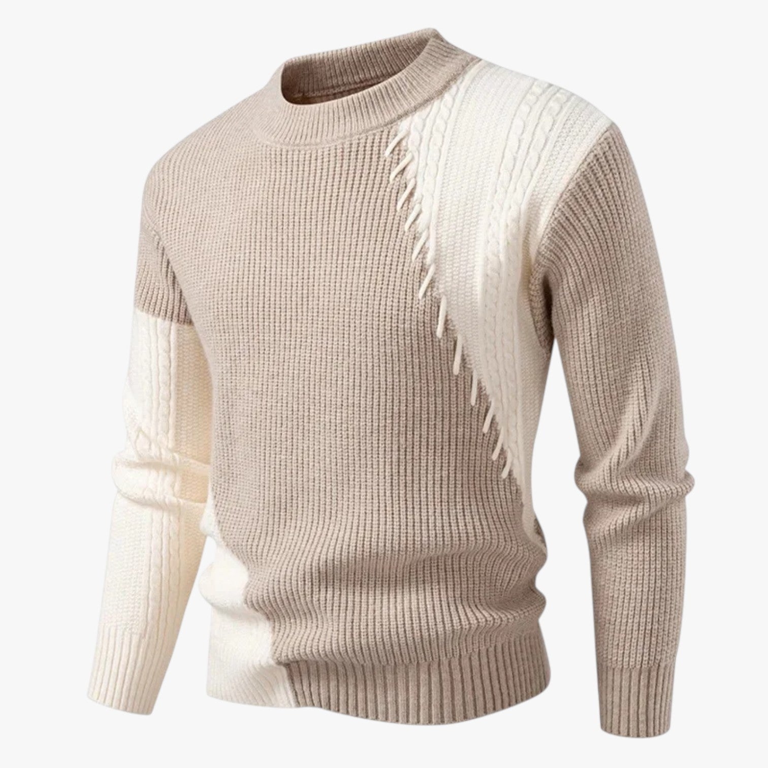 Felix | Herremaglione i oversized stil, varmt og elegant, colour block, til efteråret - Aprikos - Felix | Herremaglione i oversized stil, varmt og elegant, colour block, til efteråret - €25 - {{ product_tags }