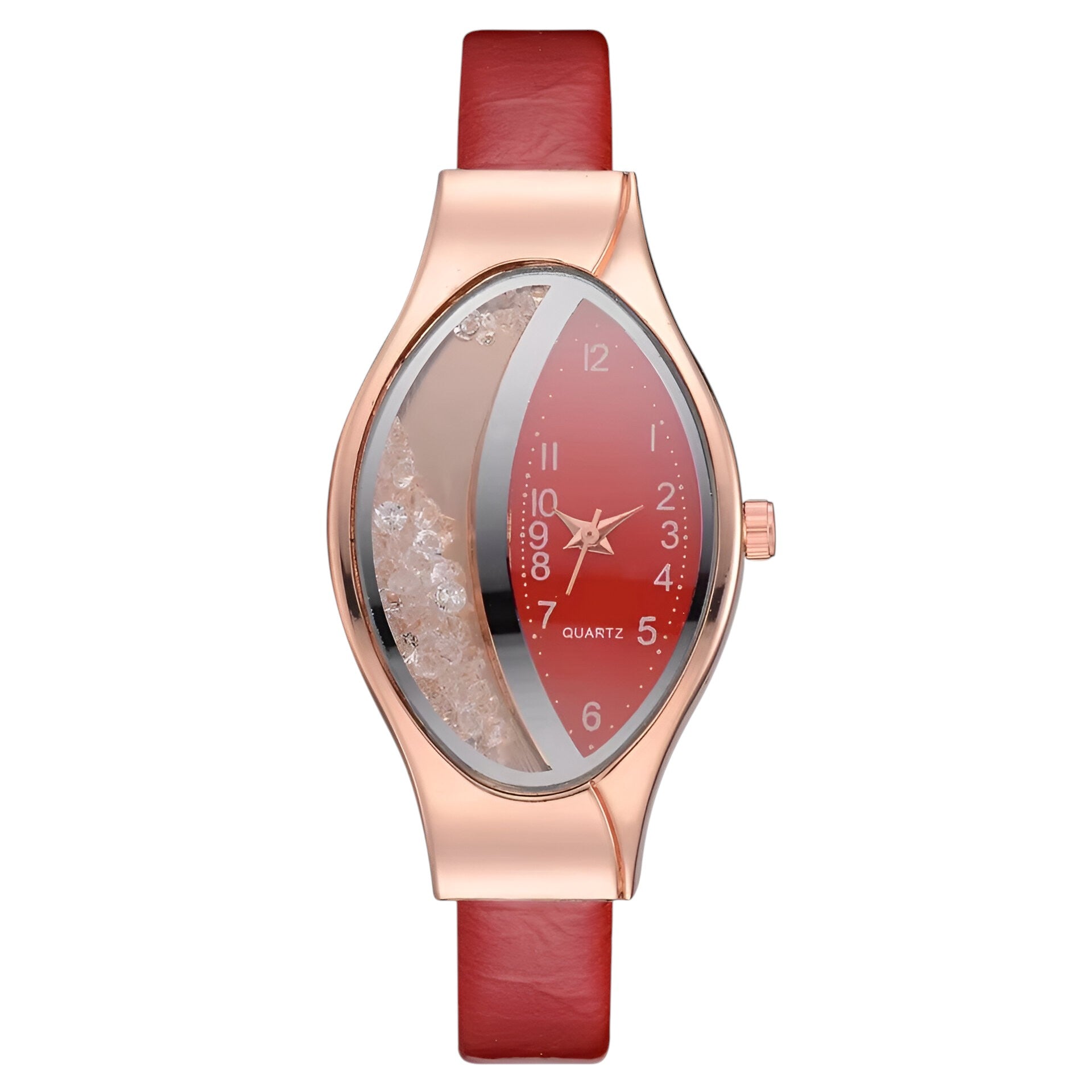 Camille | Luksus diamant quartz dameur - Rød - watches - {{ product_tags }