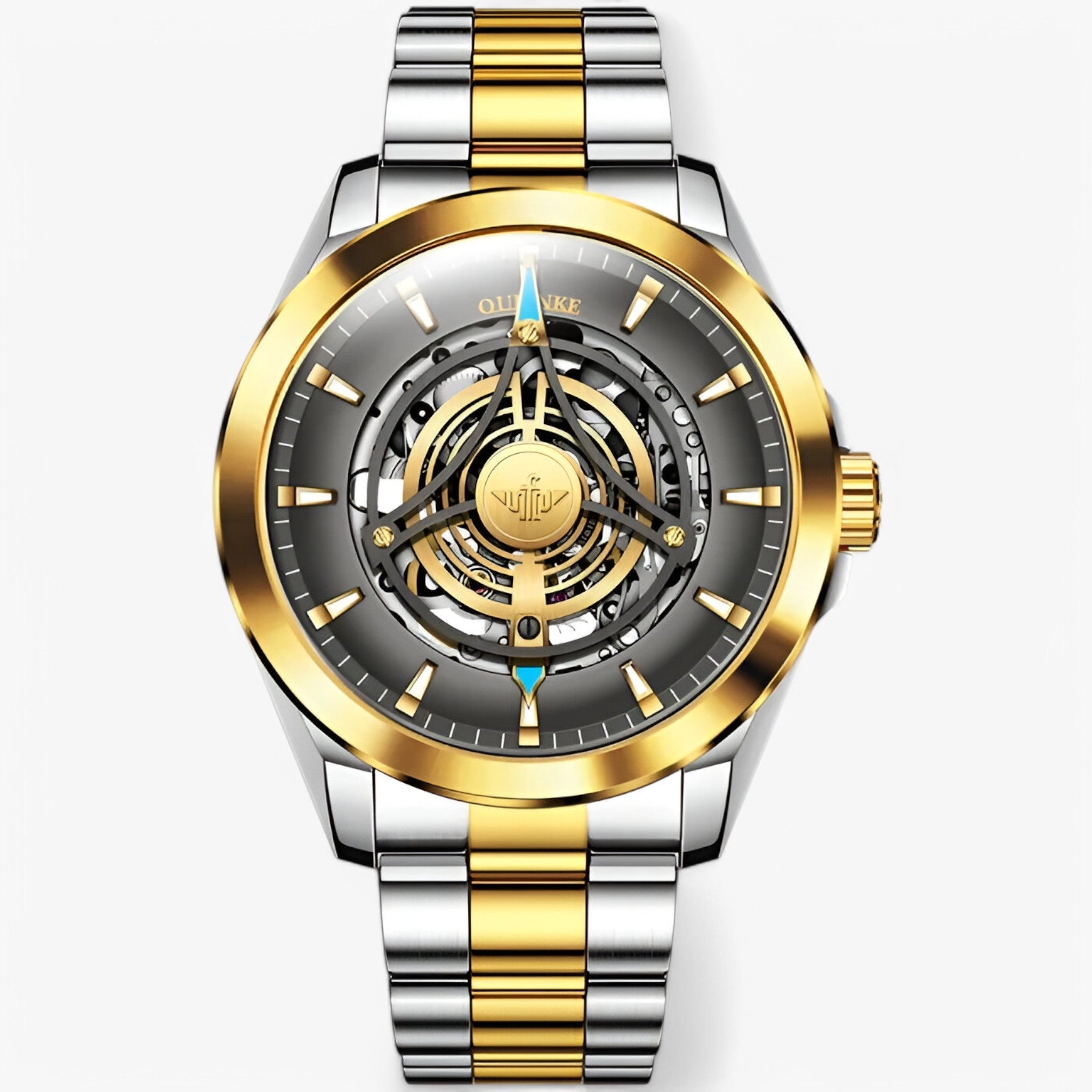 Carlitos | Mekanisk Ur med Hul Urskive - Stål grå guld - watches - {{ product_tags }
