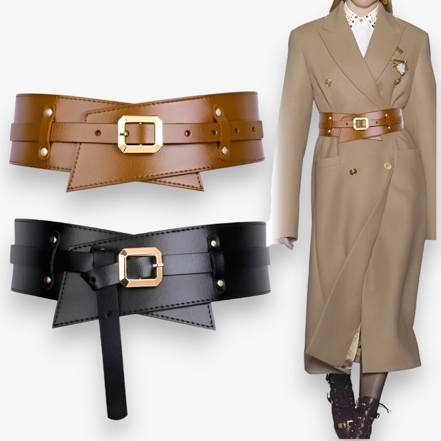 Rosie | Multifunktionel ægte læder talje bælte med stil - - Rosie | Multifunktionel ægte læder talje bælte med stil- €25 - {{ product_tags }