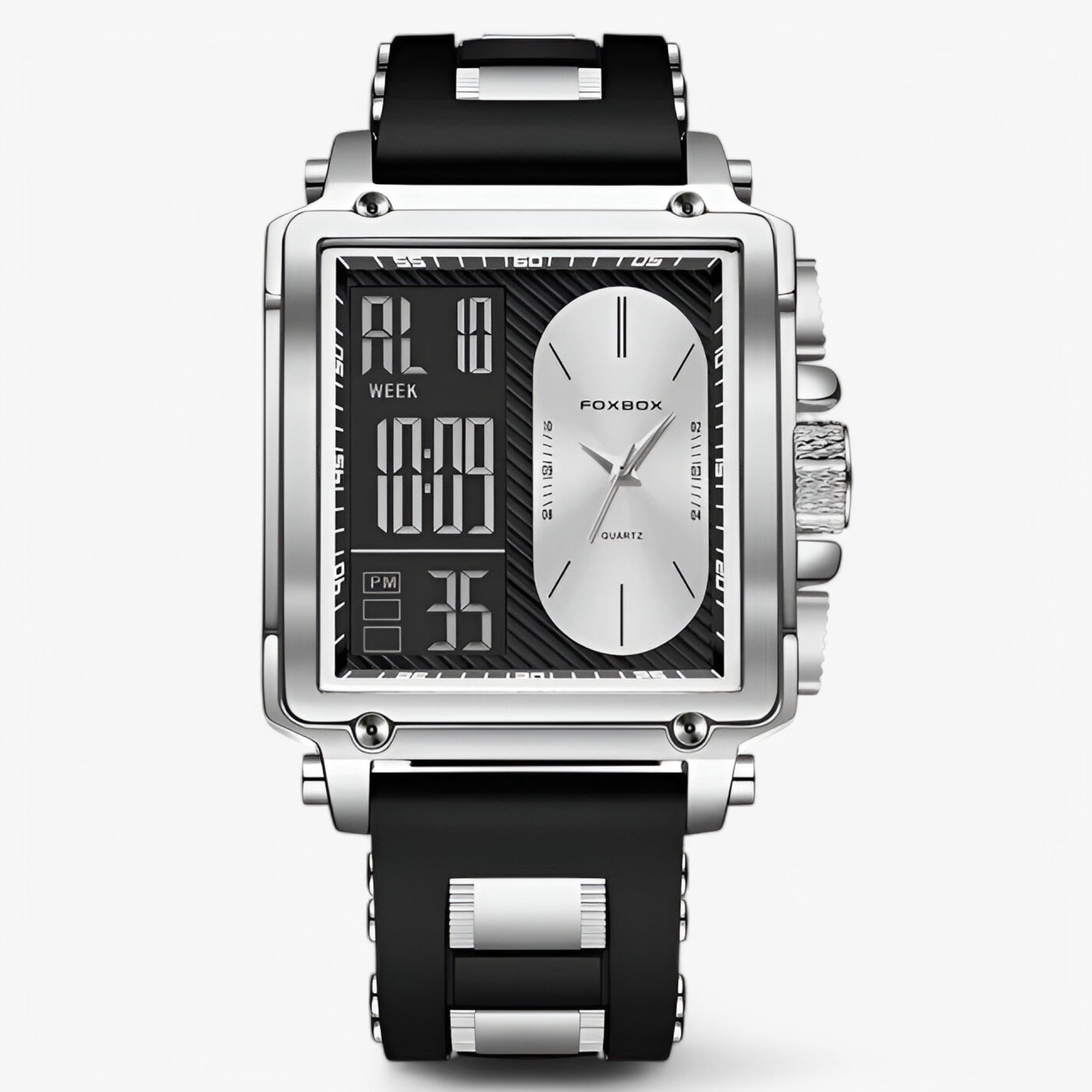 Rico | Vandtæt digitalt sportsur - sort sølv - watches - {{ product_tags }