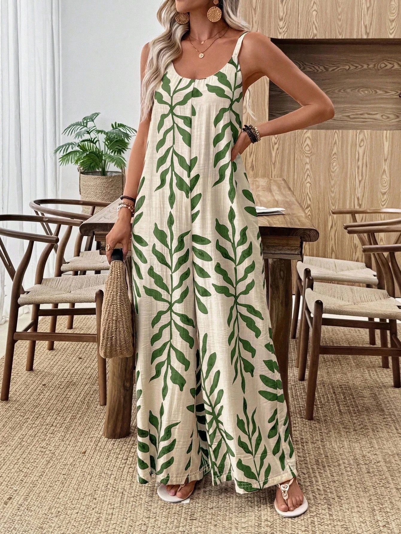 Ivy™ - Tropisk jumpsuit med brede ben