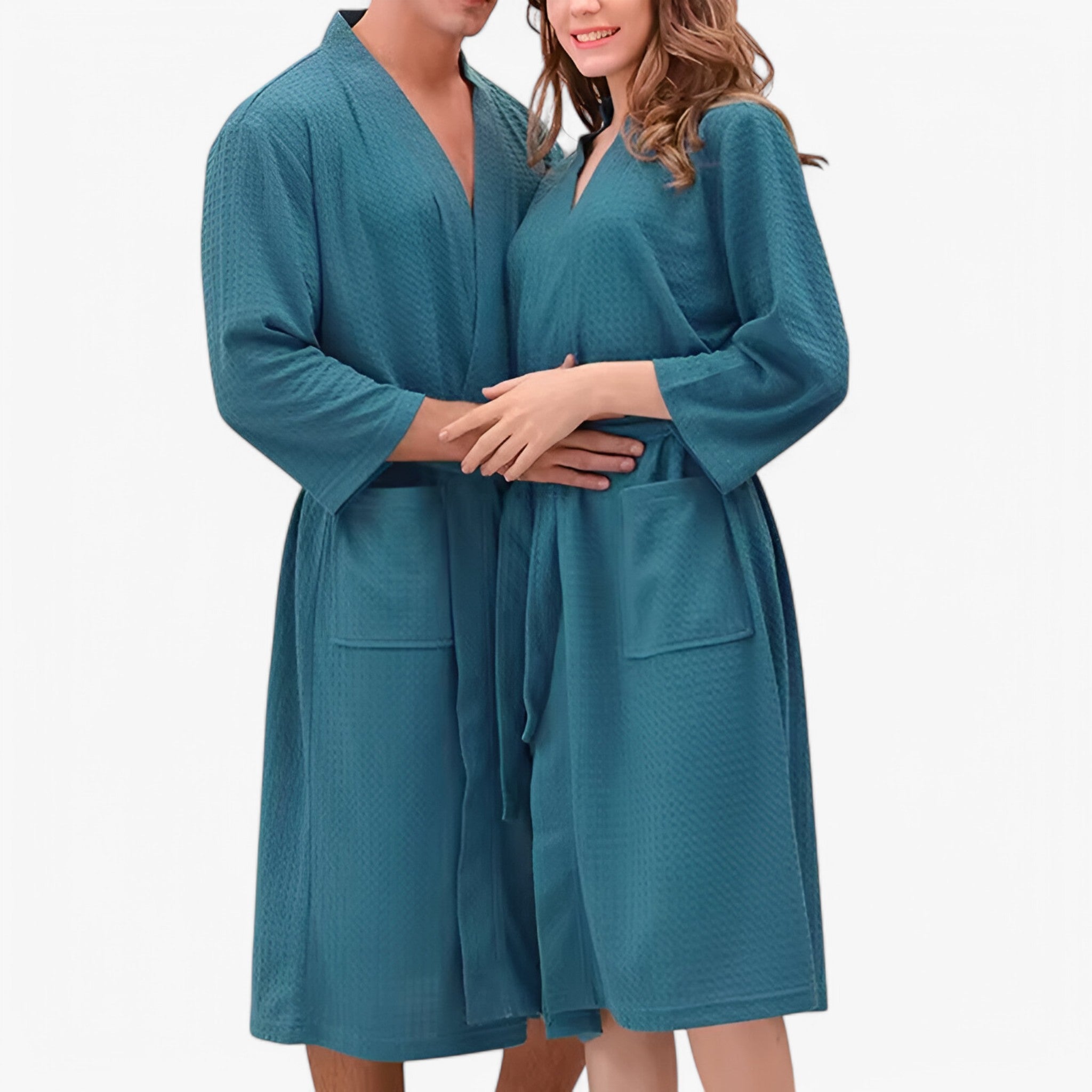 Nova | Stilfuld Voksen Badekåbe med Bælte - Mørkegrøn - women's fashion - {{ product_tags }