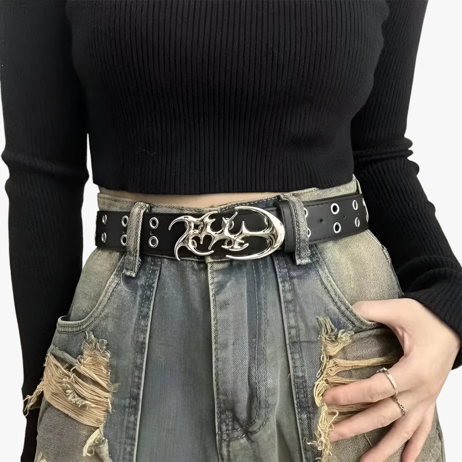 Adley | Y2K Hult Punkbælte – Trendy, Unisex og Perfekt til Enhver Outfit - - men's fashion - {{ product_tags }
