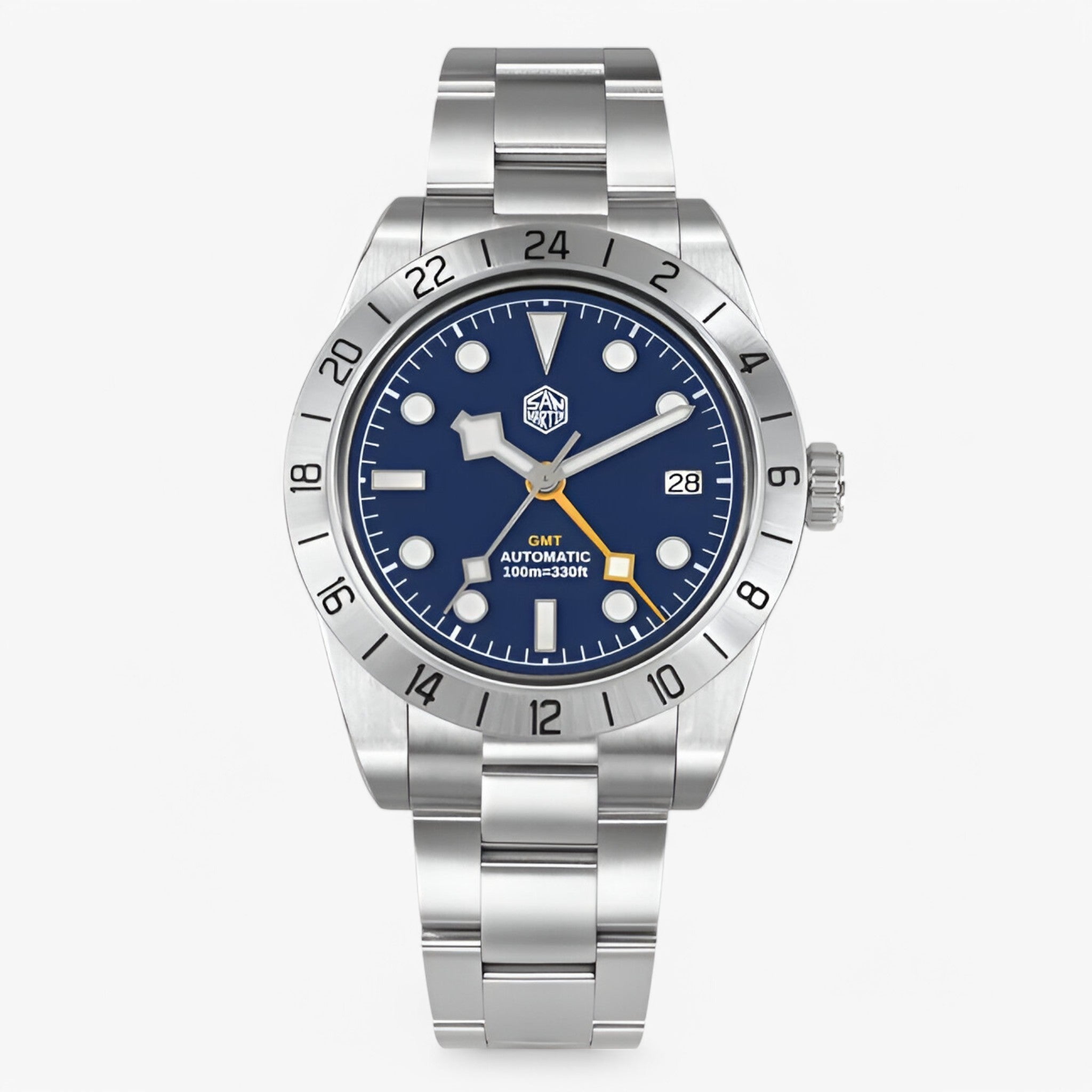 Anthony | Stilfuldt GMT Automatisk Sportsur i Stål - Blå - watches - {{ product_tags }