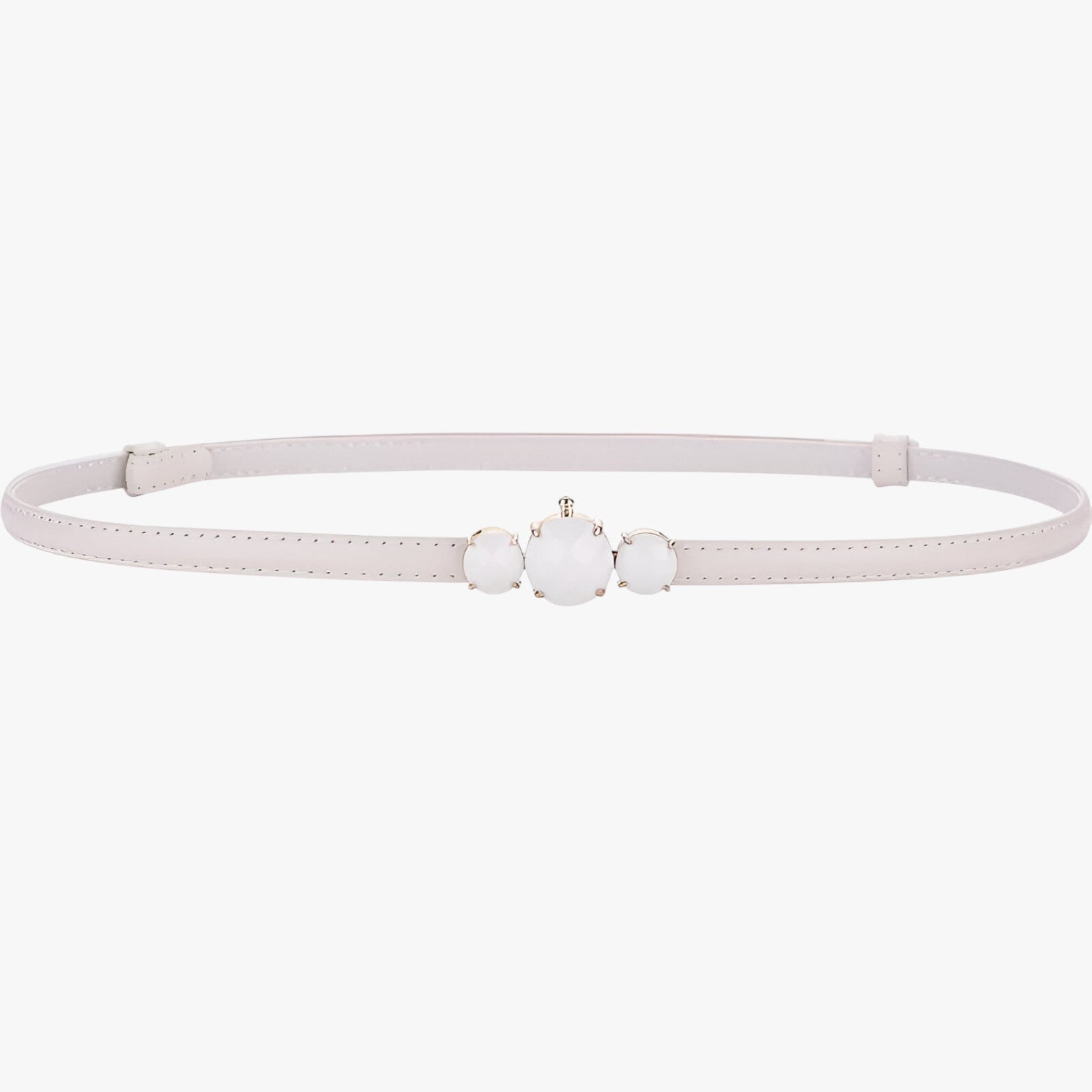 Caesy | Ægte læder slim talje – Justerbar elegance - hvid 100cm - women's fashion - {{ product_tags }