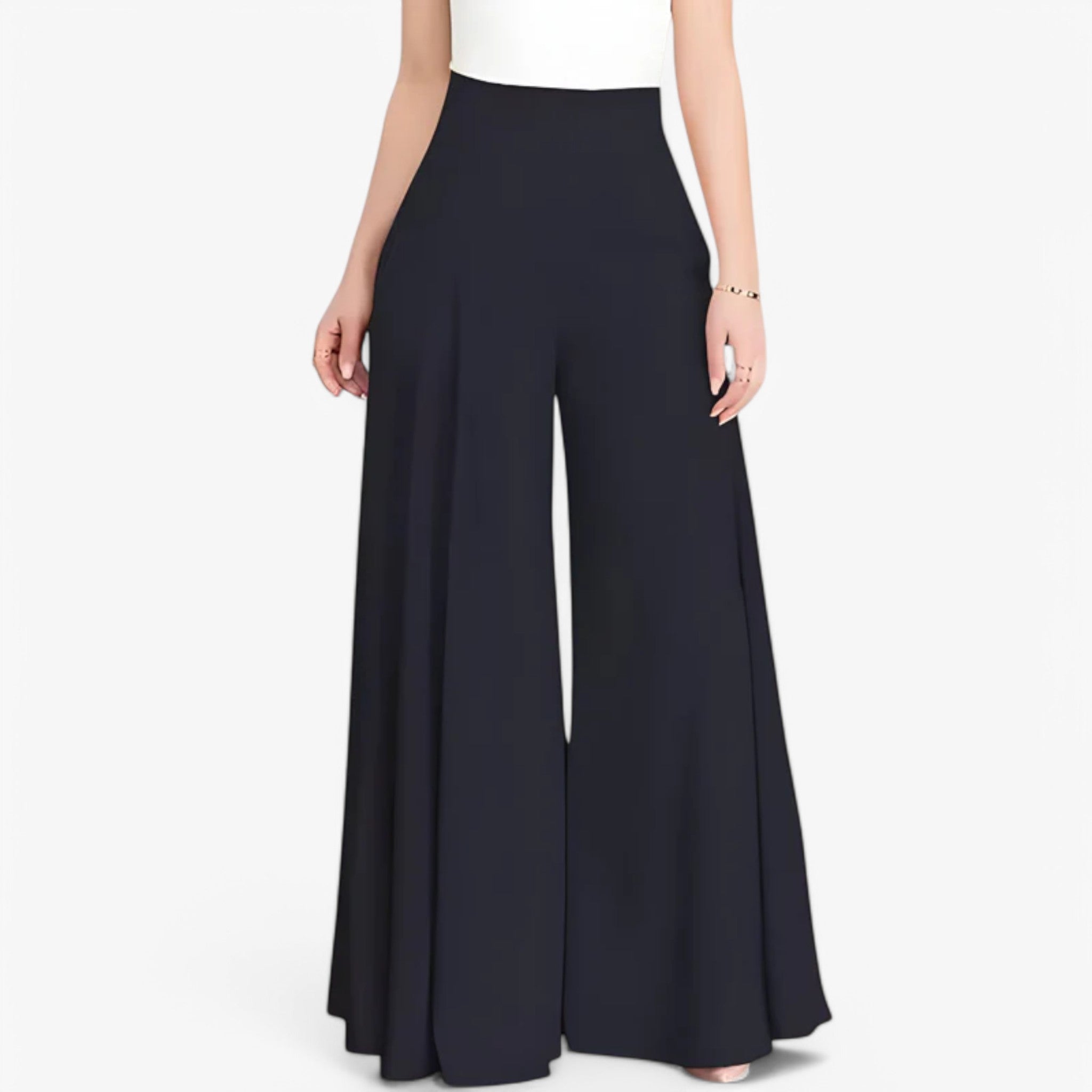 Anna | Bukser med vide ben - smarte og behagelige - Blå - women's fashion - {{ product_tags }