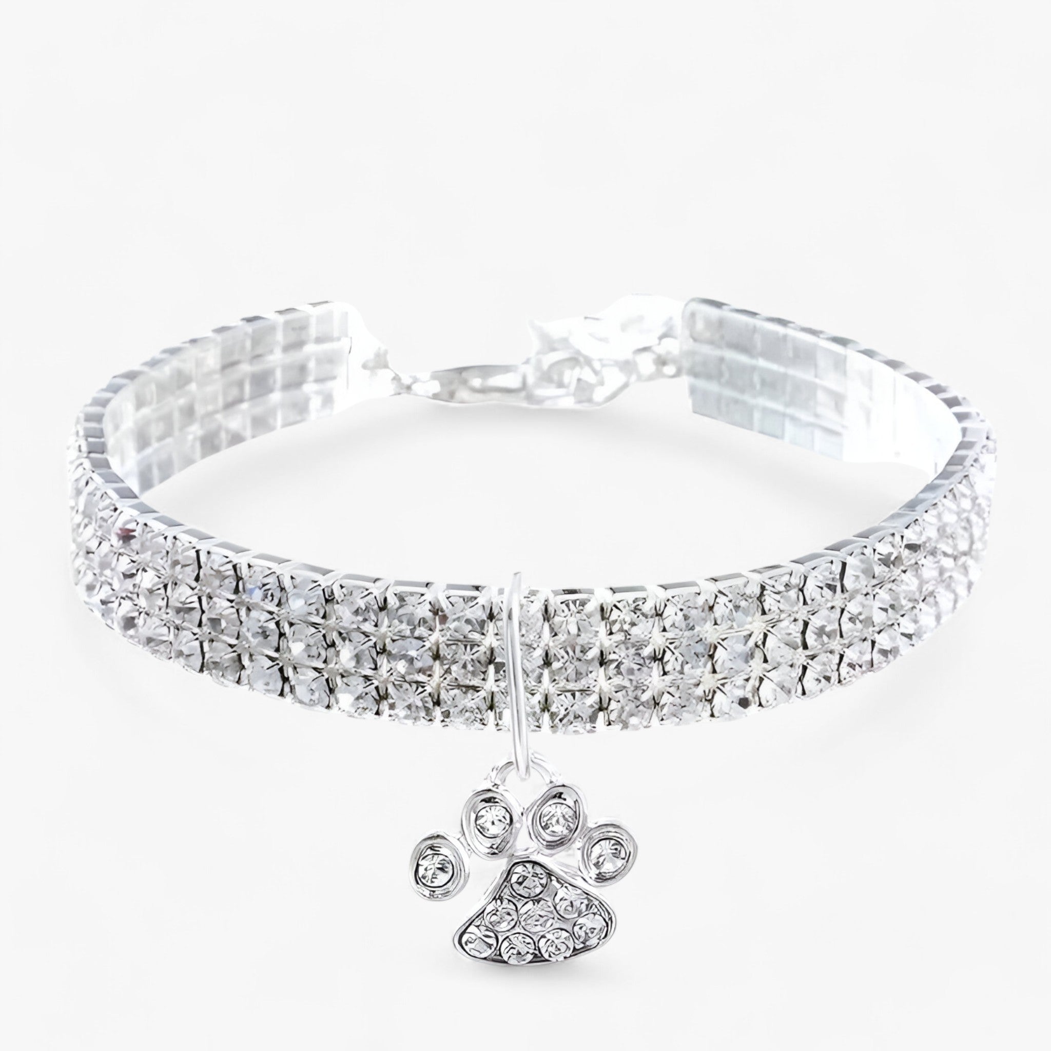 Luna | Luksus Krystalhalskæde med Diamantophæng - Hvid - other - {{ product_tags }