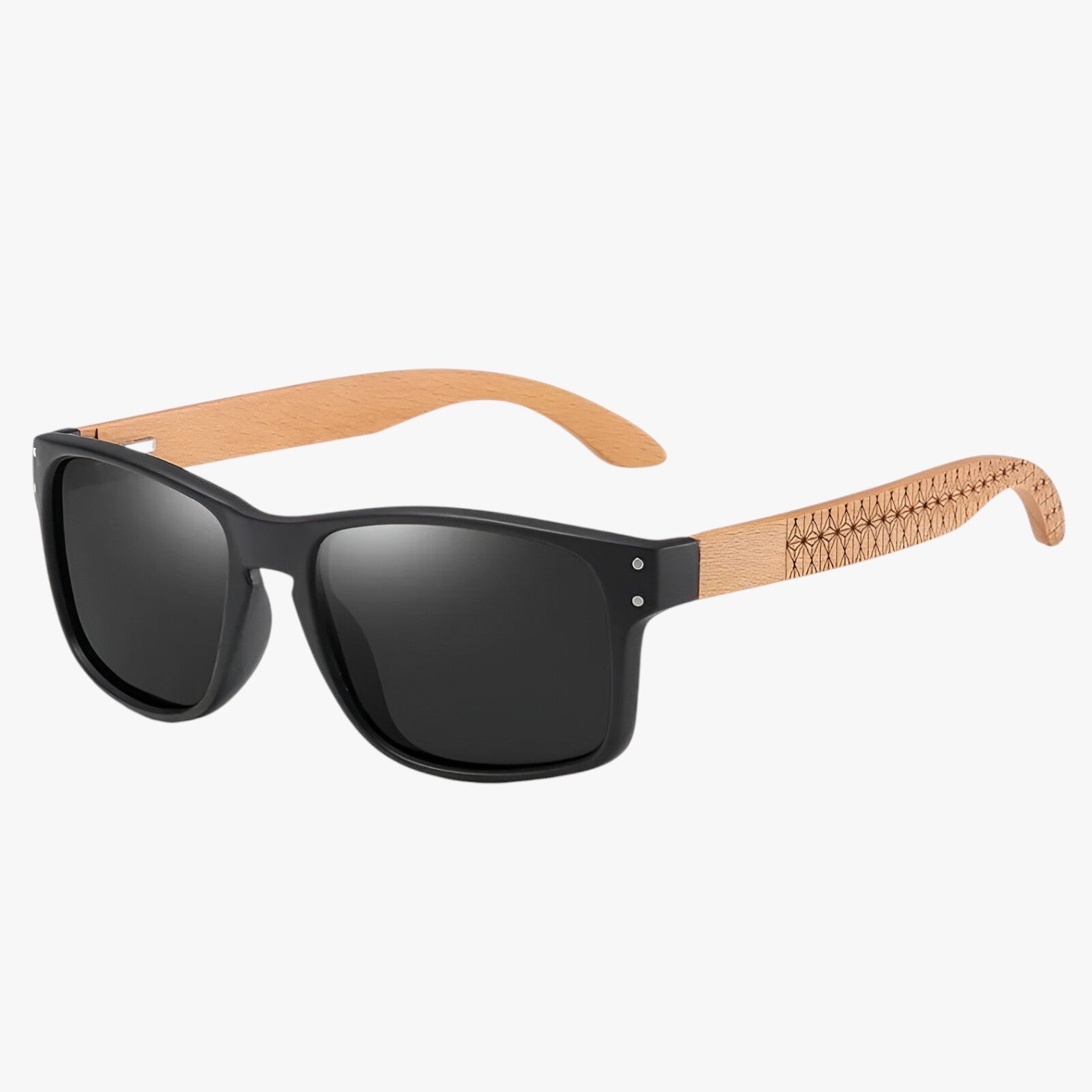 Arjun | Midnite Star Træsolbriller – Stilfuld UV-beskyttelse til mænd - Sort - men's fashion - {{ product_tags }