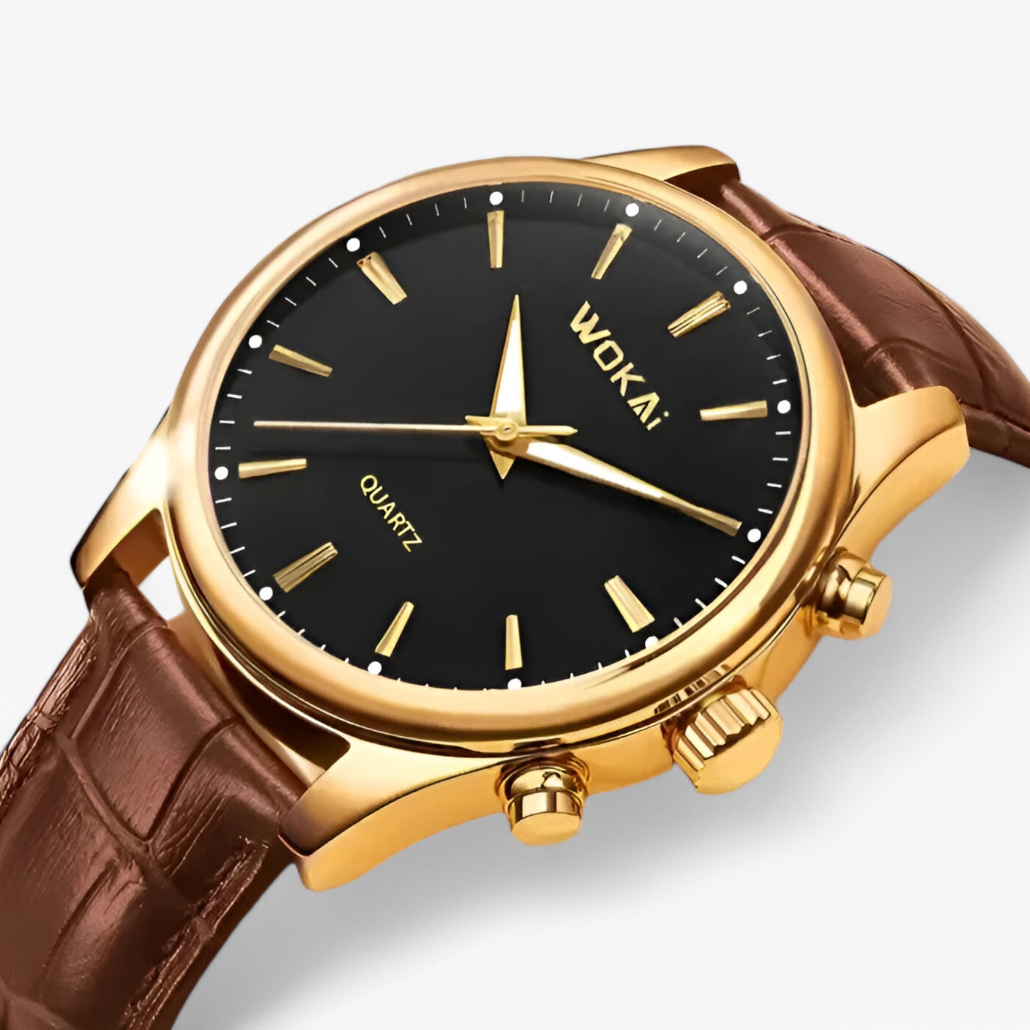 George | Retro Unisex Quartz Ur - Sort - watches - {{ product_tags }