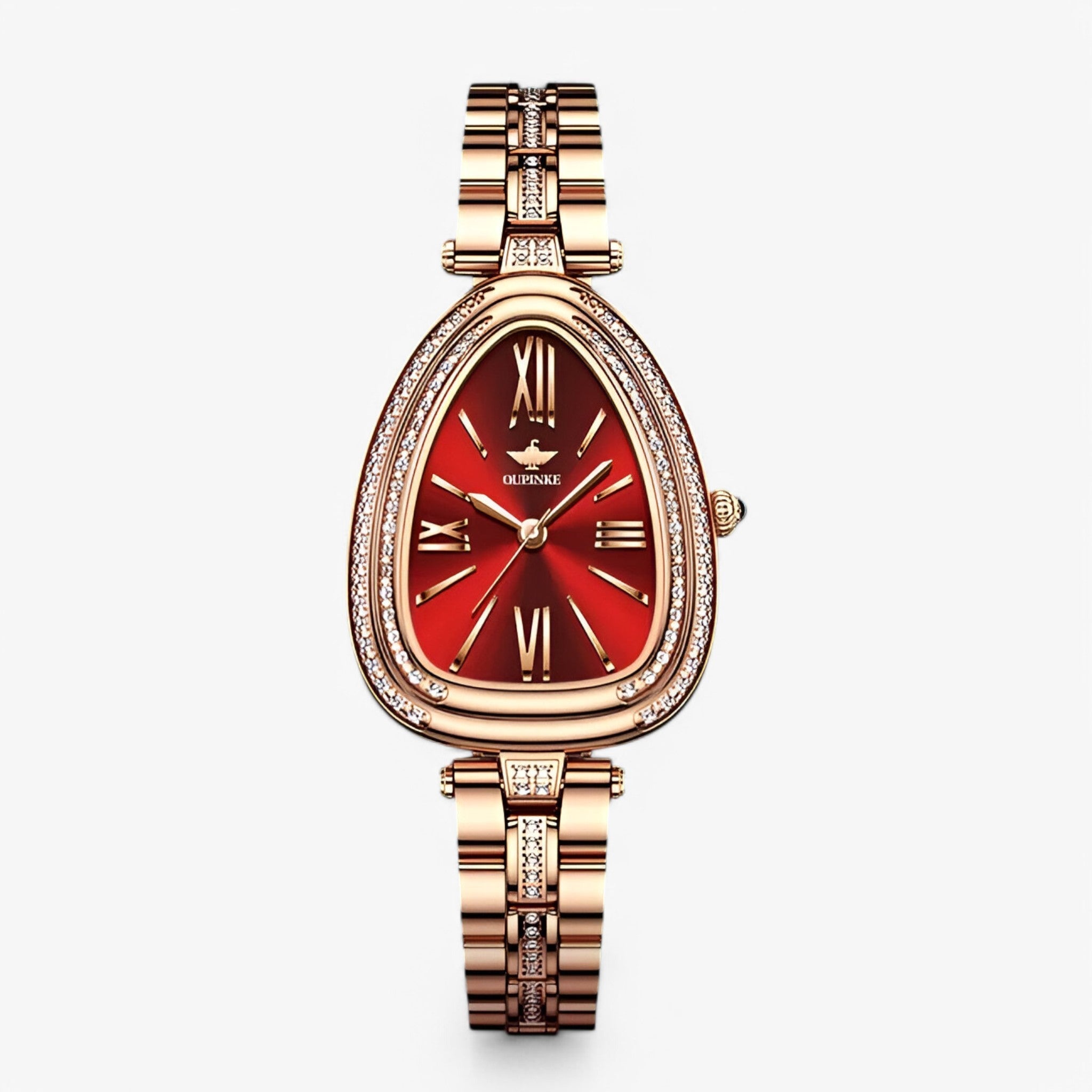 Freya | Luksus dameur med diamanter - Rød - watches - {{ product_tags }