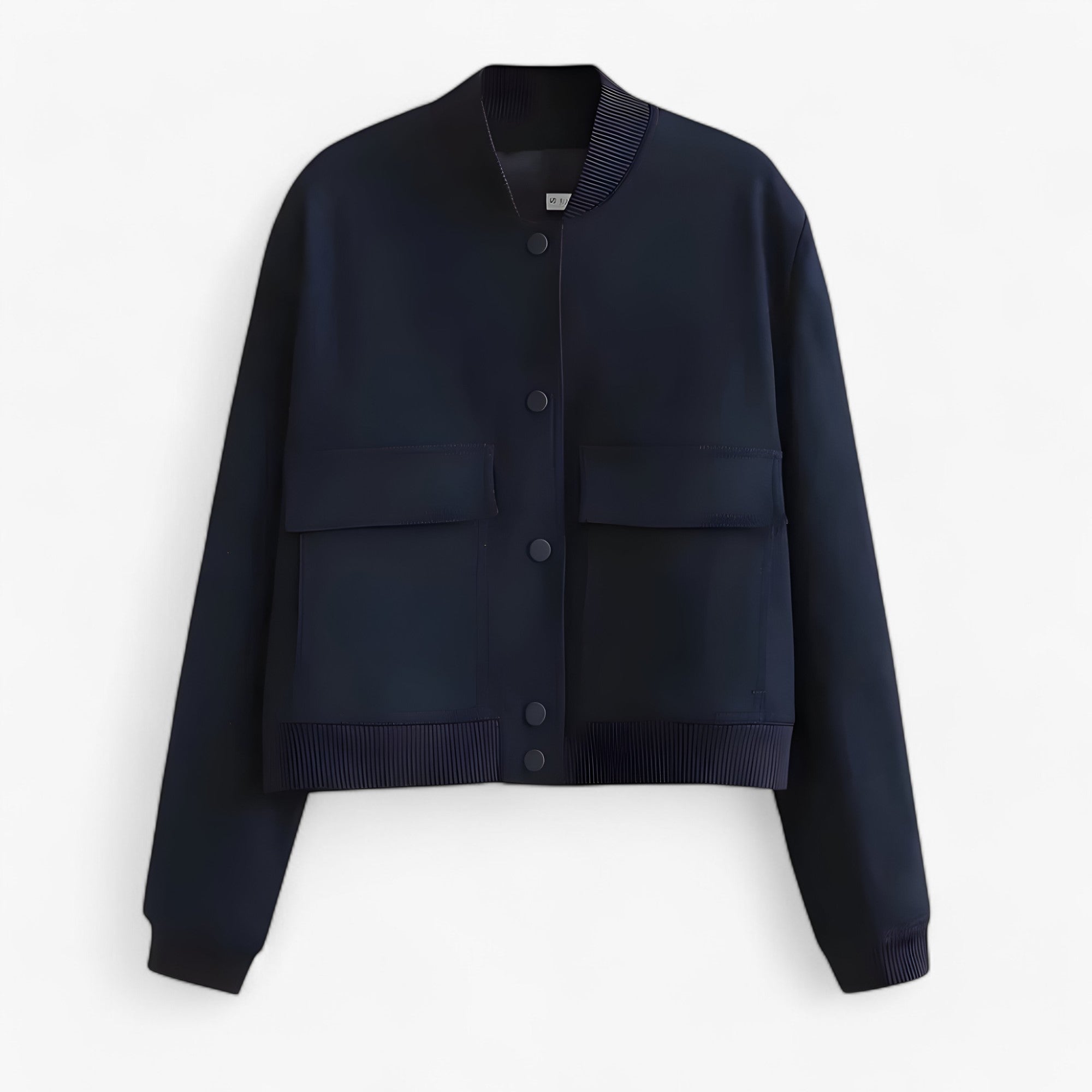 Skyler | Damernes bomberjakke – Efterår/Vinter cropped - Marineblå - women's fashion - {{ product_tags }