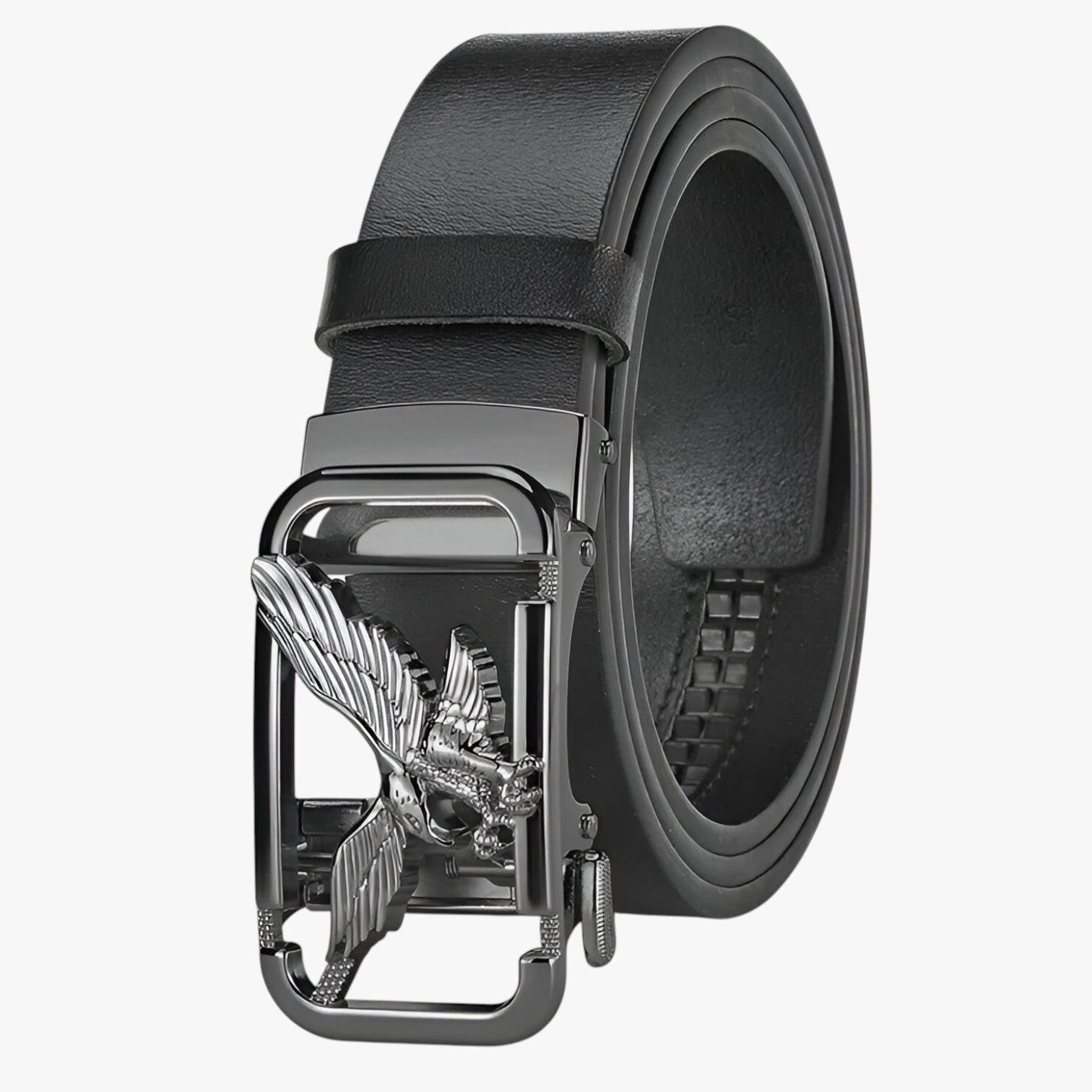 Atlas | Stile Fiero Bælte i Ægte Læder med Ørnespænde - sort - men's fashion - {{ product_tags }