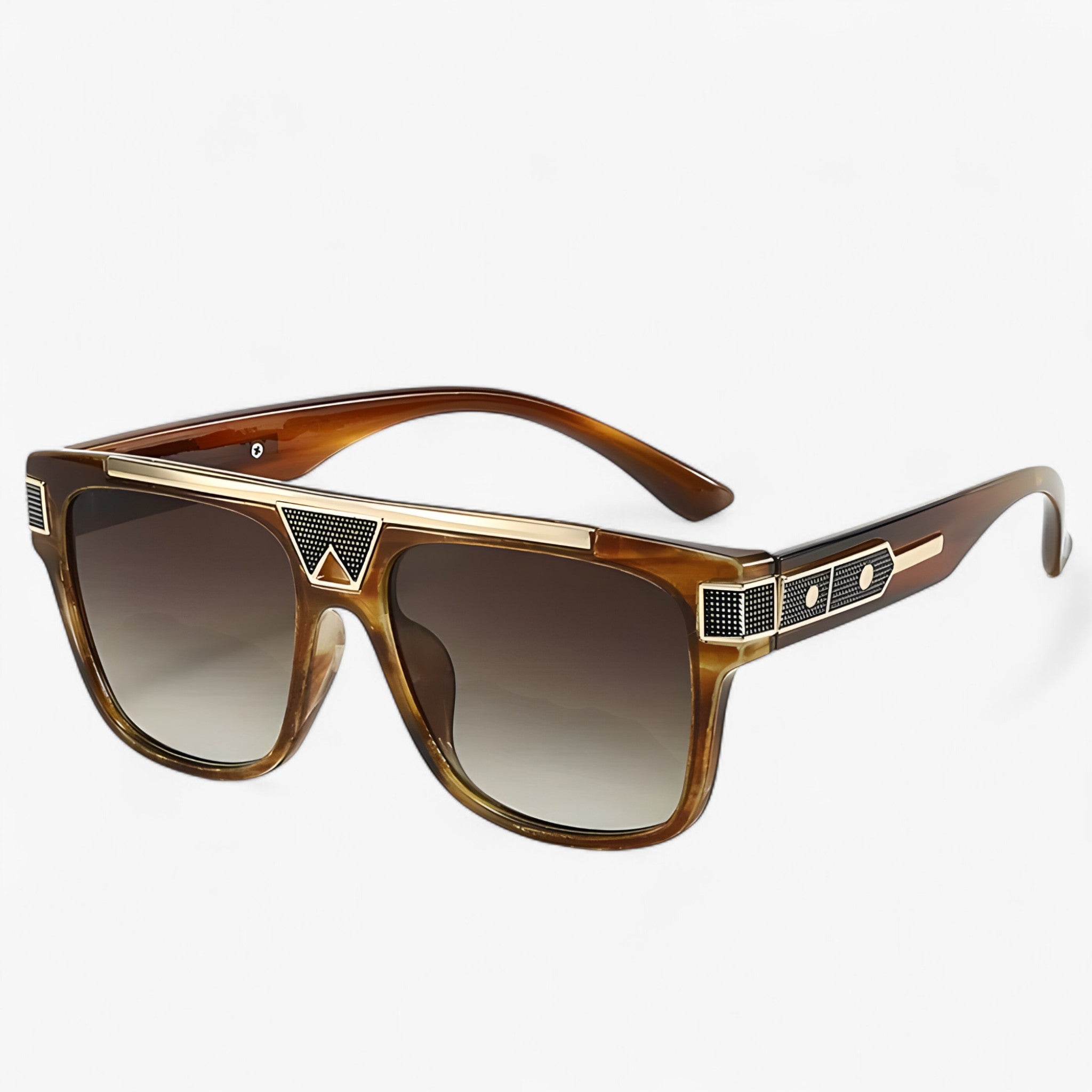 Samuel | Vintage Aviator Solbriller med Stel - Brun Brun Som billede - watches - {{ product_tags }