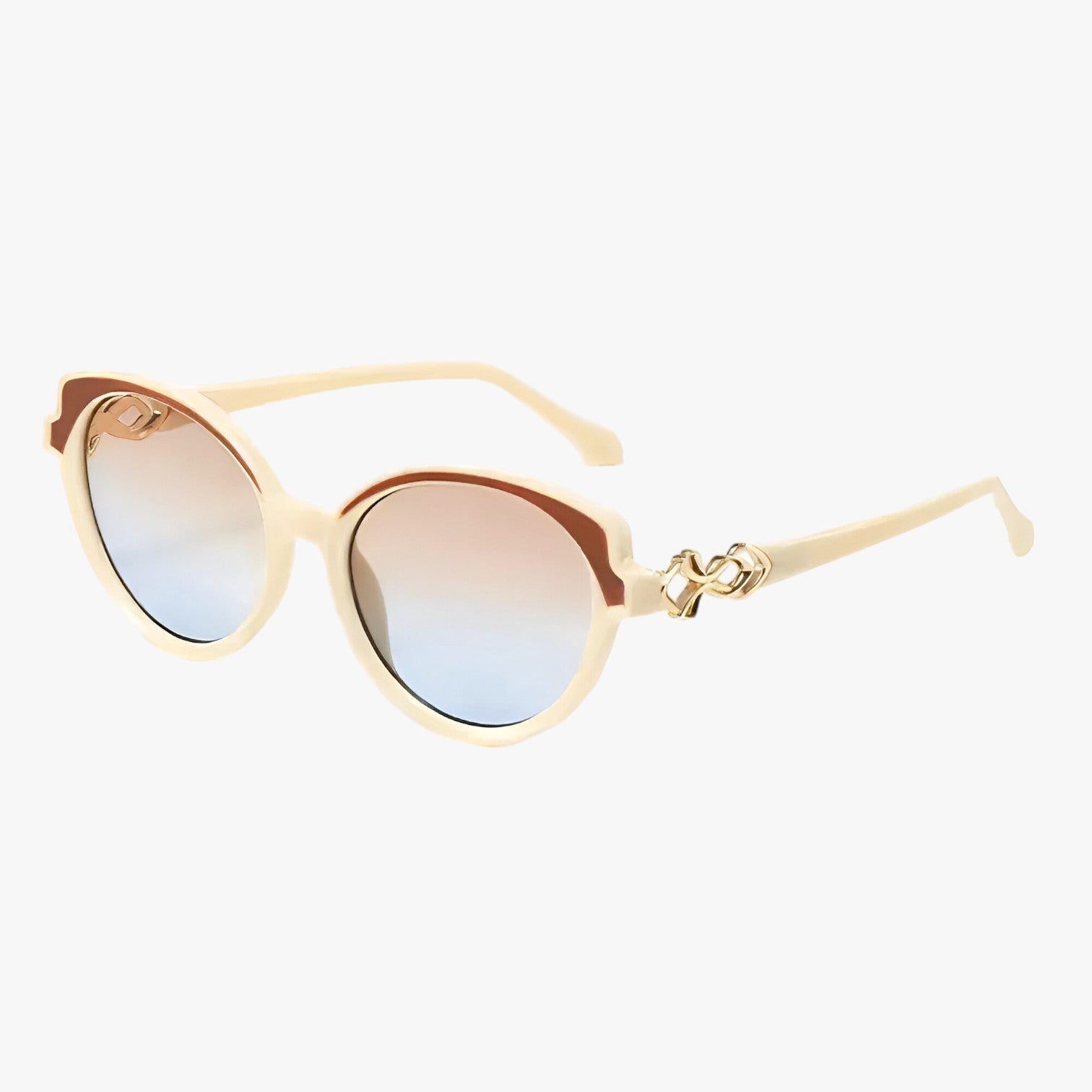 Ximena | Vintage cat eye solbriller til kvinder UV400 - LH5685-Beige - women's fashion - {{ product_tags }
