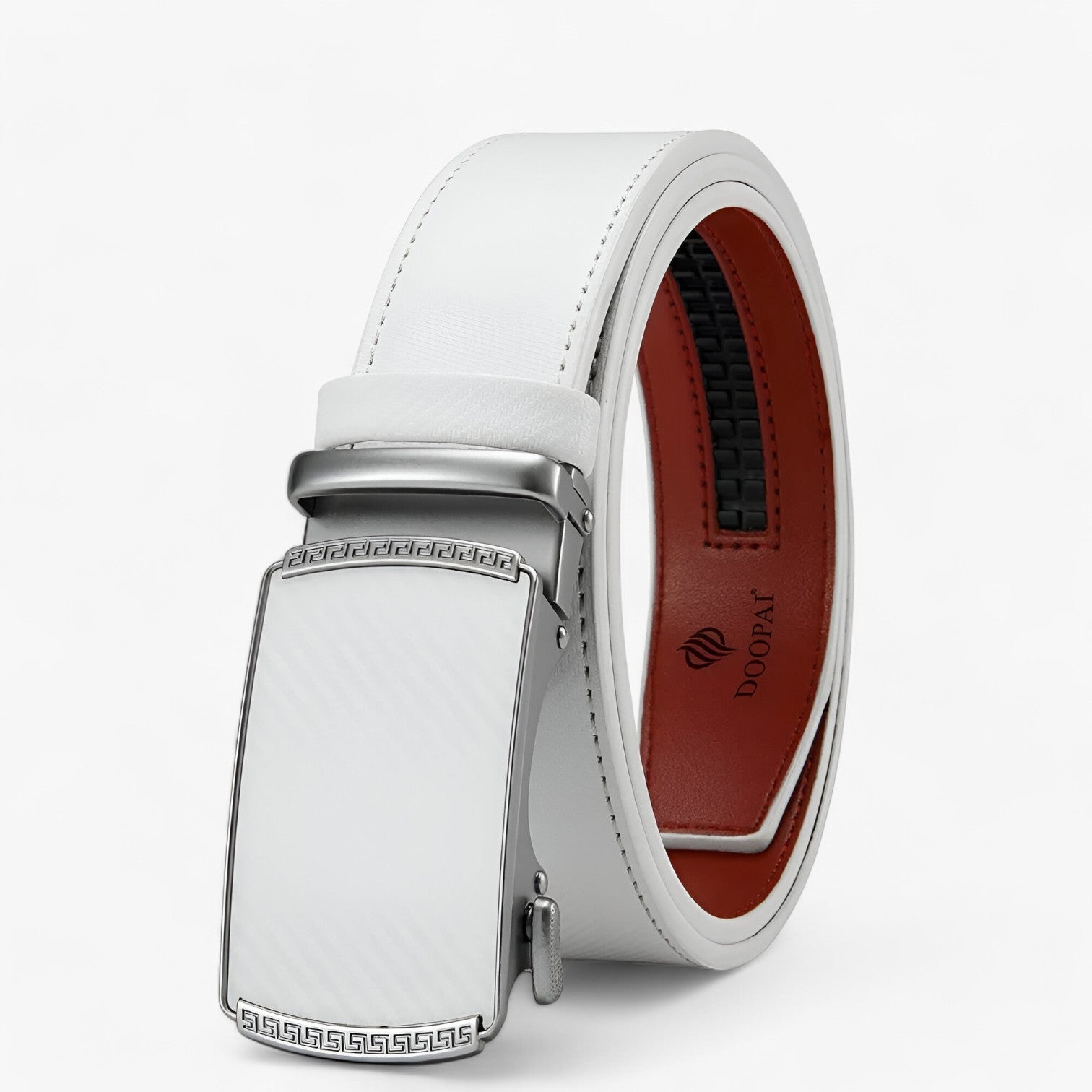 Coen | Luksus Læder Automatisk Bælte med Justerbar Spænde - Hvid - men's fashion - {{ product_tags }