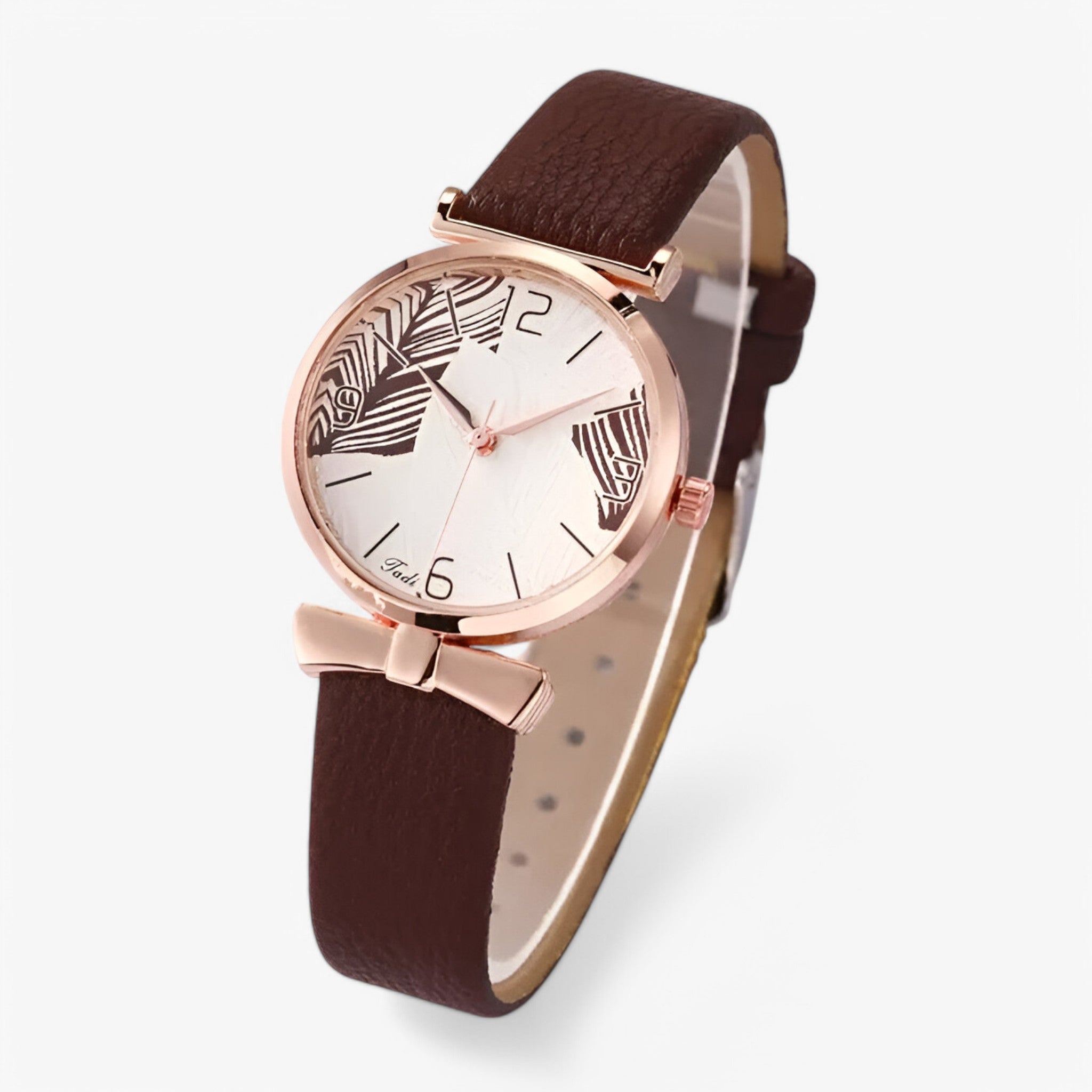 Lesley | Dameur med digitalt quartz urværk og bladmotiv - - watches - {{ product_tags }
