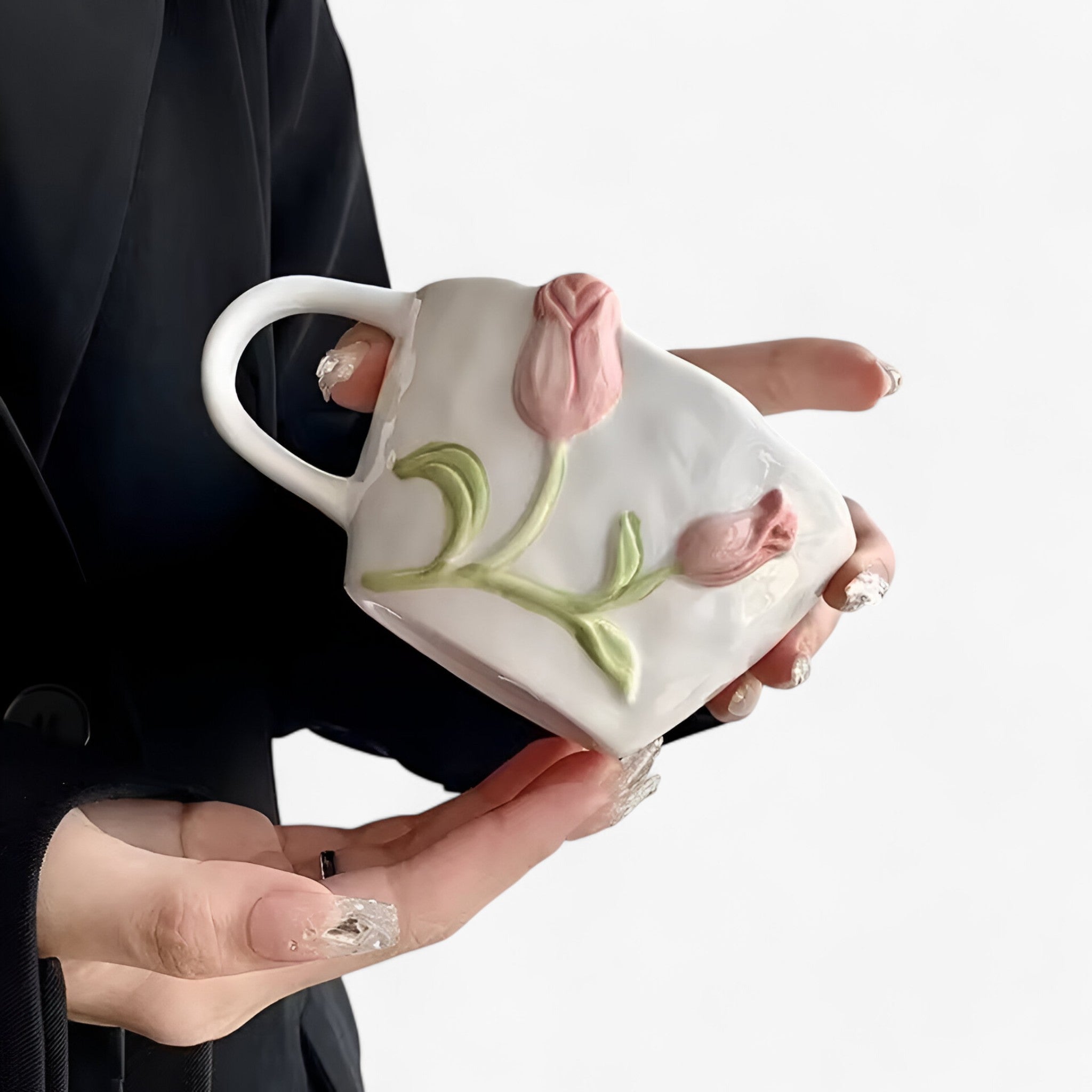 Florina | Kreativ Tulip Keramisk Kaffekop med Underkop - - Florina | Kreativ Tulip Keramisk Kaffekop med Underkop- €25 - {{ product_tags }