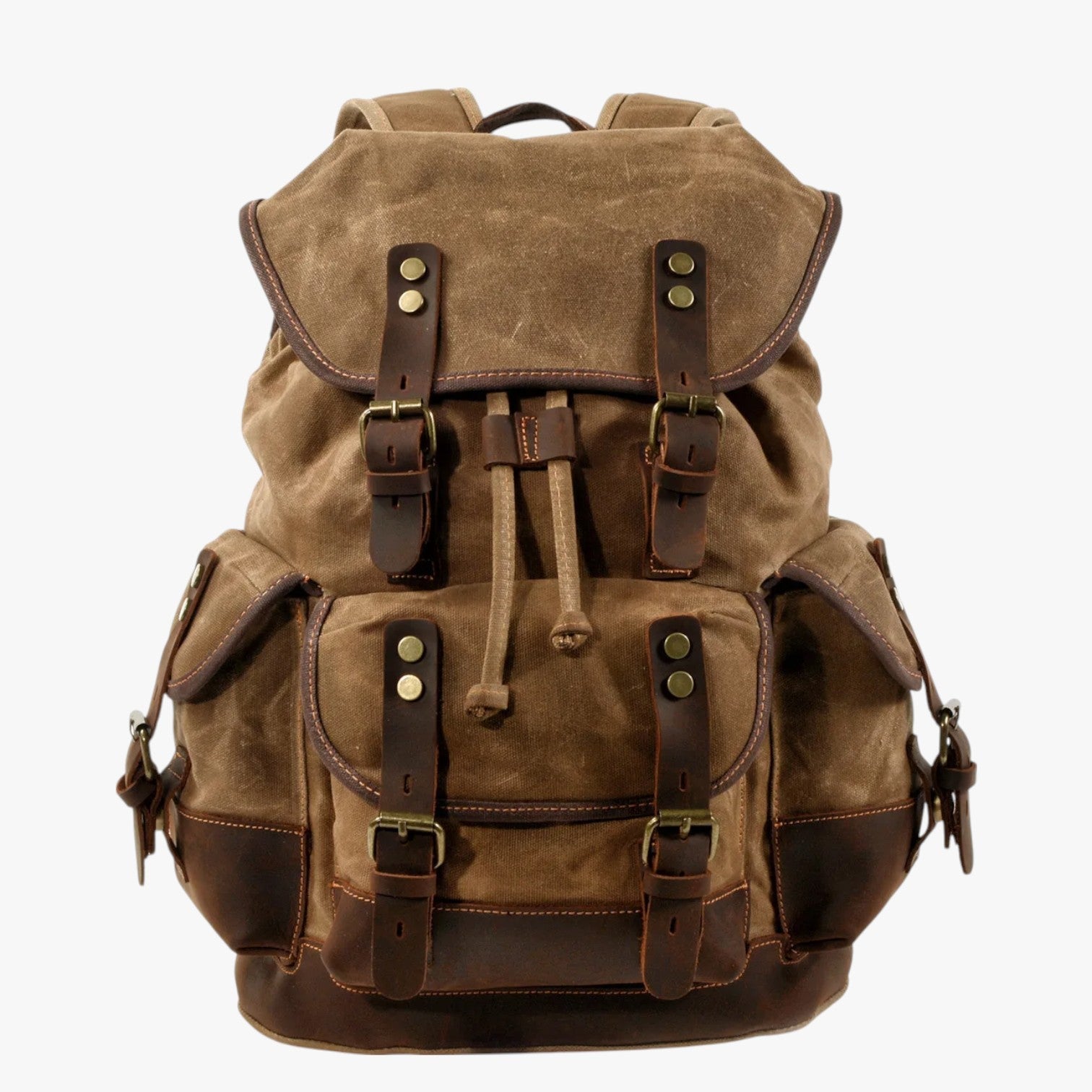 Conor | Stor rygsæk til vandreture i stof og læder med stor kapacitet - Cachi scuro - Conor | Stor rygsæk til vandreture i stof og læder med stor kapacitet - €25 - {{ product_tags }