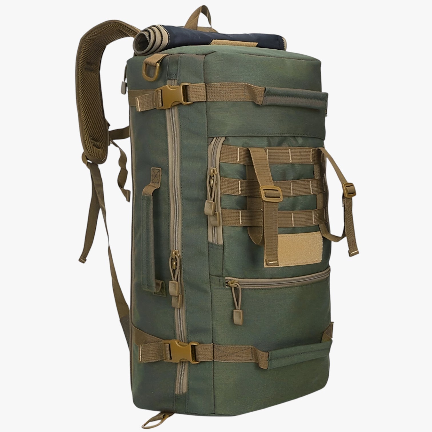 Bernardo | Stor 50L vandrerygsæk til camping, trekking og bjergbestigning - Militærgrøn - Bernardo | Stor 50L vandrerygsæk til camping, trekking og bjergbestigning- €25 - {{ product_tags }