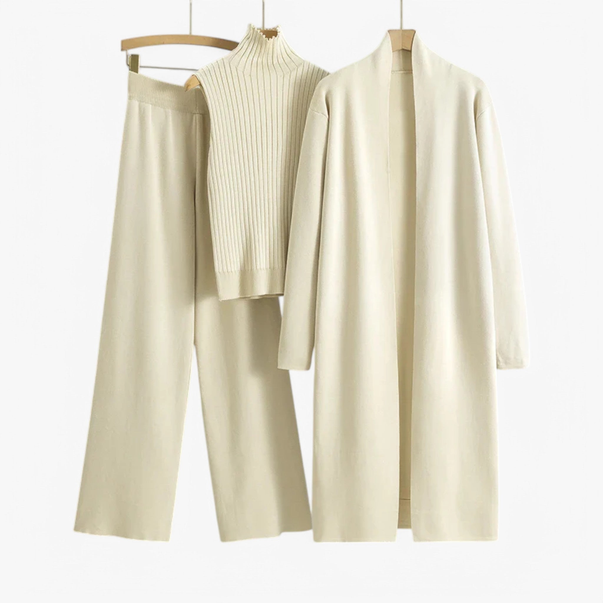 Ivy I Vintage Strikkesæt i 3 dele - Abrikos En størrelse - women's fashion - {{ product_tags }