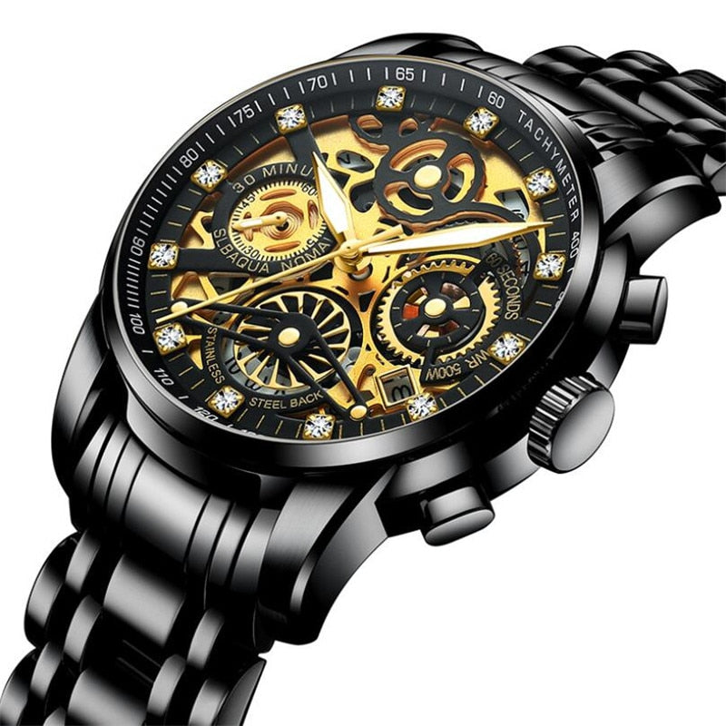 Milo | skeletur i rustfrit stål til mænd - Sort - watches - {{ product_tags }