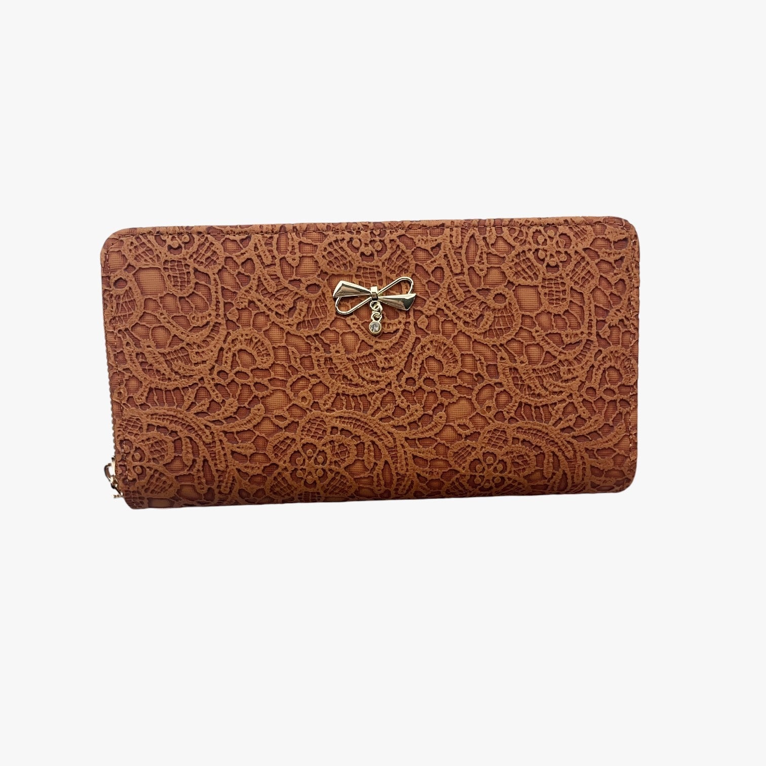 Marian | Retro Brieftaske – Elegant og Rummelig med Blonderelief - Khaki - bags - {{ product_tags }