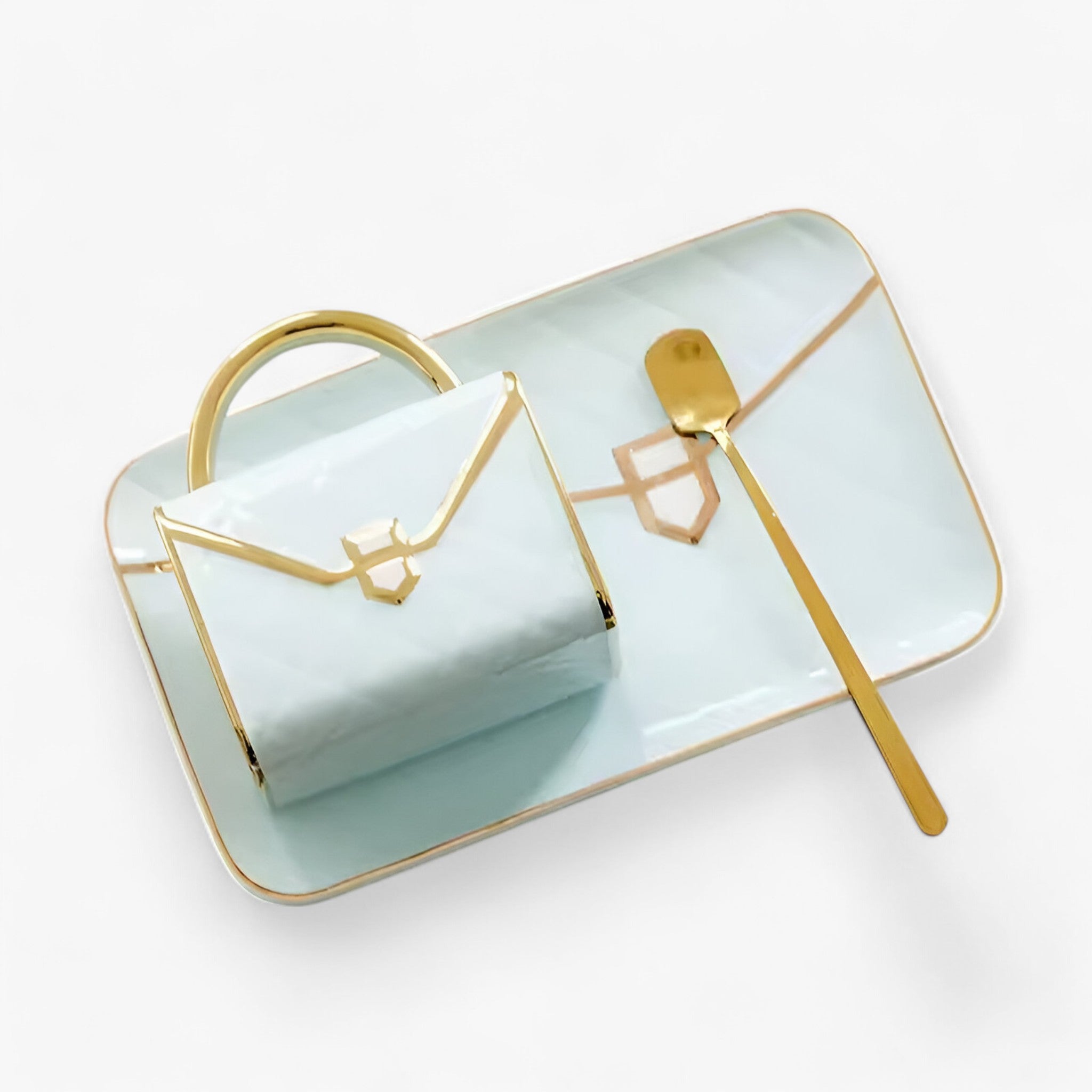 Tessa | Kreativ Keramisk Tasformet Krus - Blå 310ml - house & garden - {{ product_tags }