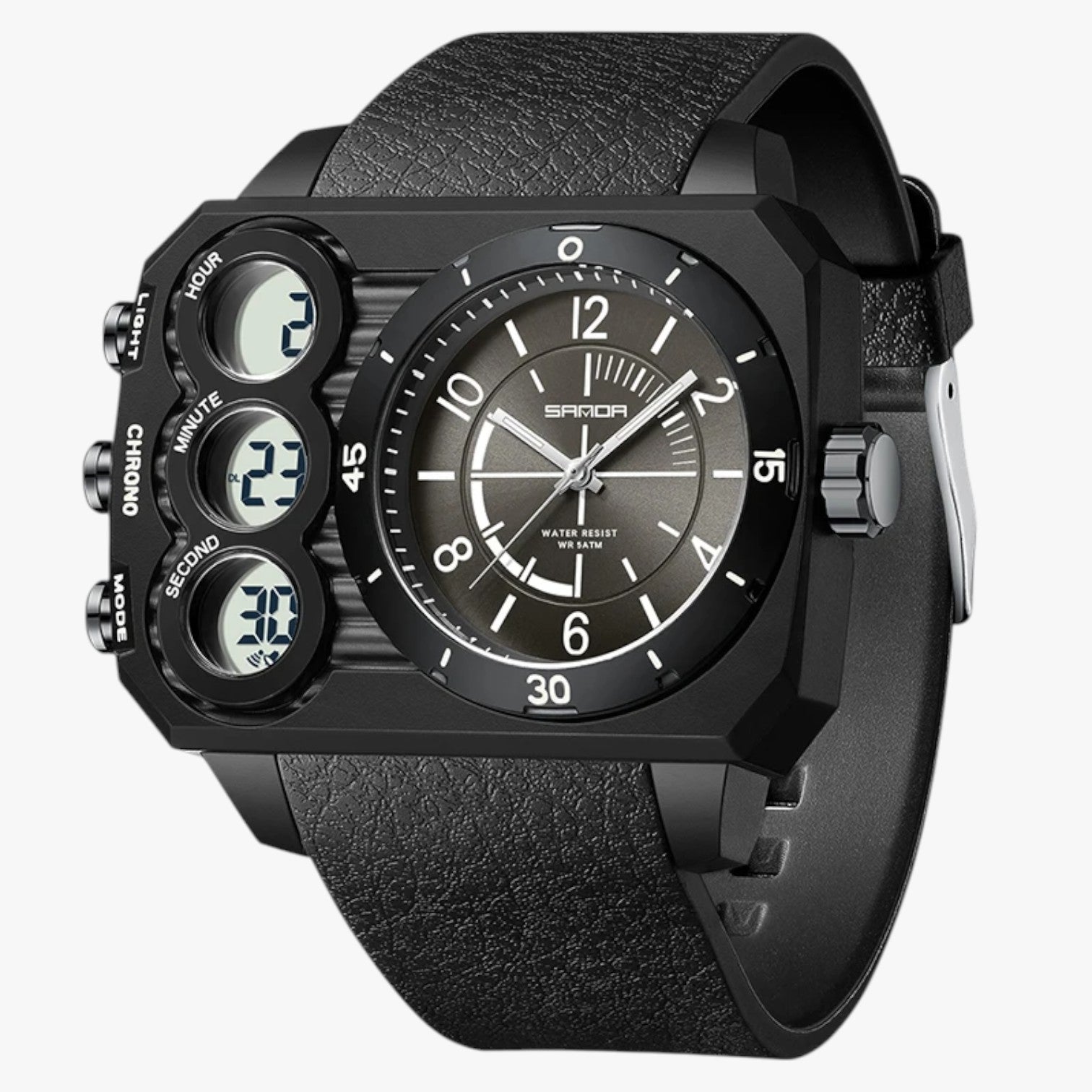 Zain | Sportur med dobbelt display - Sort - watches - {{ product_tags }