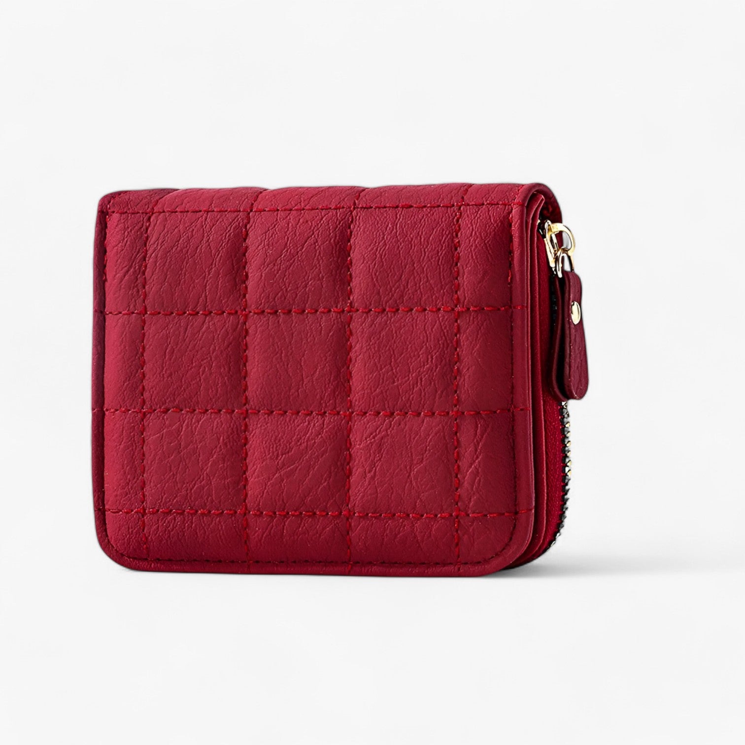 Emery| Stilfuld og kompakt PU-læderpung med praktisk lynlåsdesign - Rød - bags - {{ product_tags }