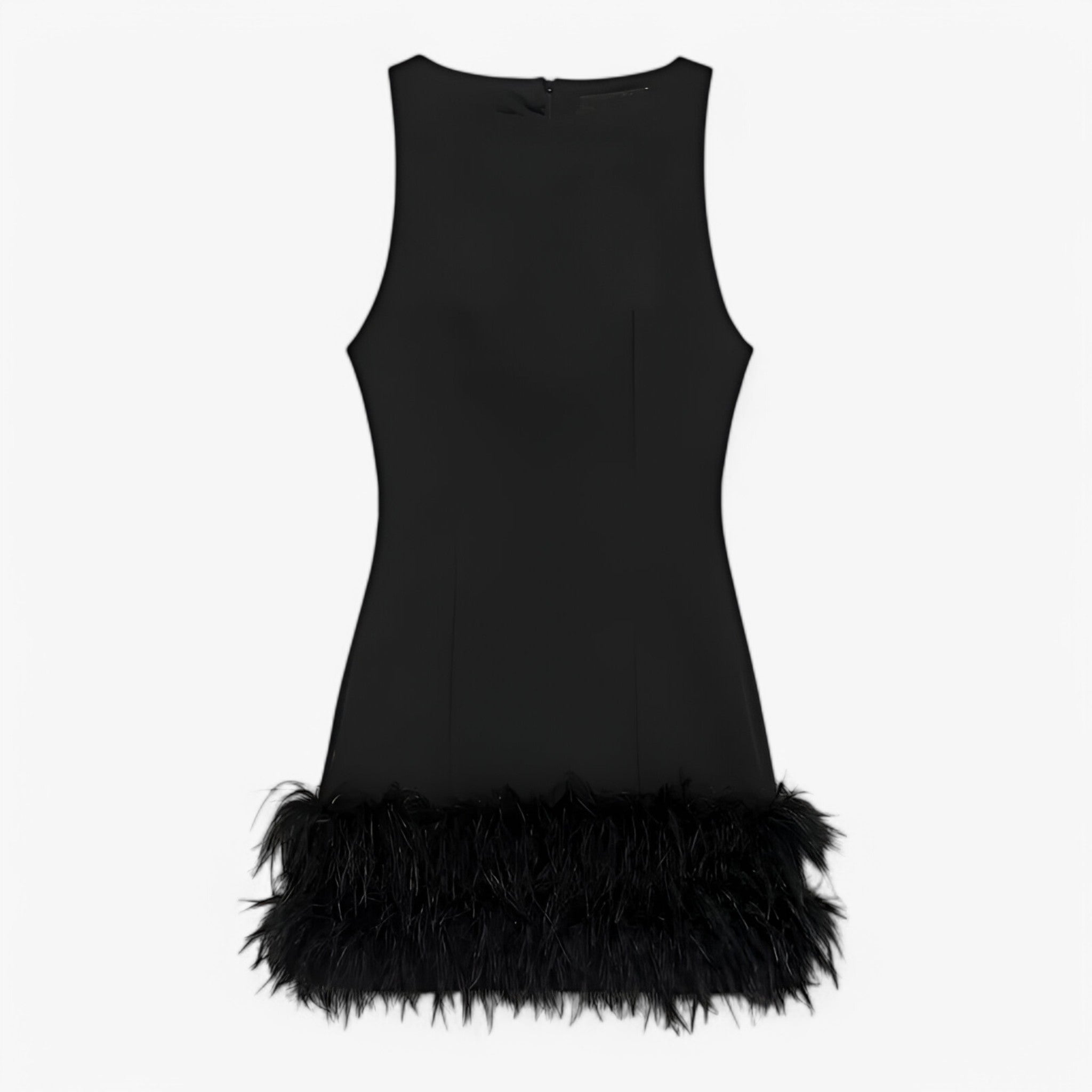 Seraphina | Mini kjole med fjer - Elegant og dristig - Sort - women's fashion - {{ product_tags }