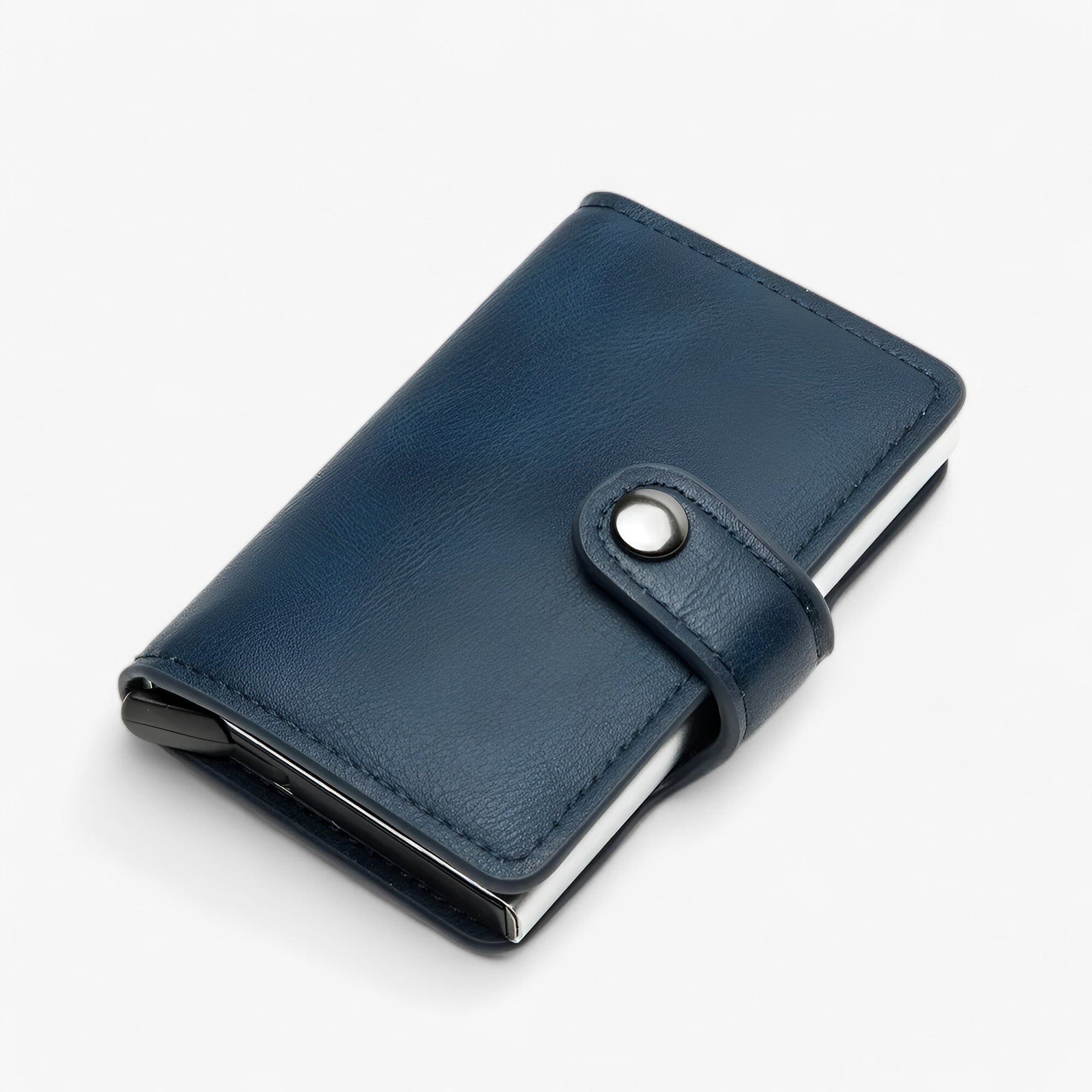 Cheryl | Sikker RFID-pung i stål og læder - Blå - bags - {{ product_tags }