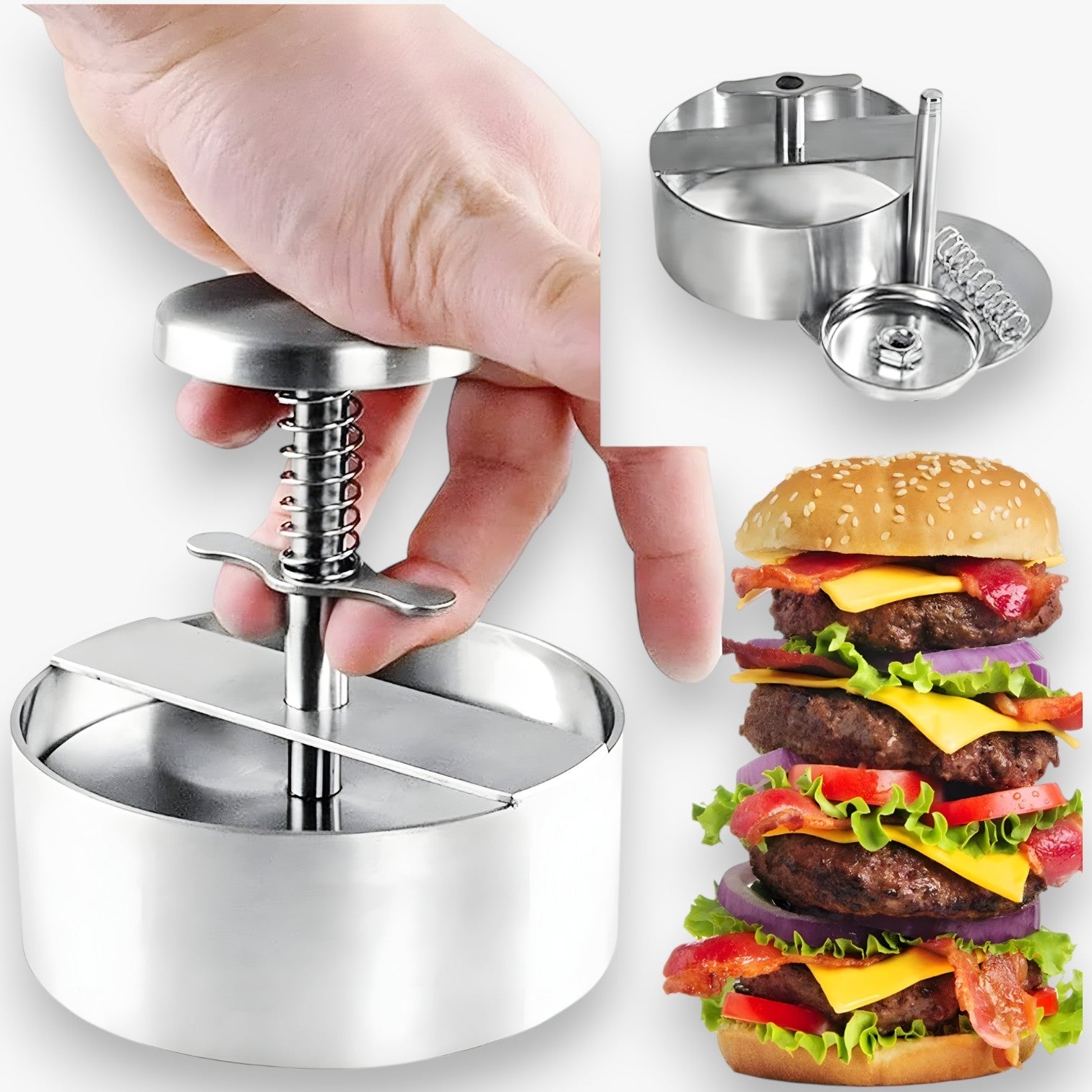 Dania | Hamburgerpresser i rustfrit stål – Perfekte, non-stick burgere - - house & garden - {{ product_tags }