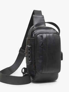 Yael | Herre Sling Bag med USB & Antidiefstal Slot – Stilfuld & Praktisk