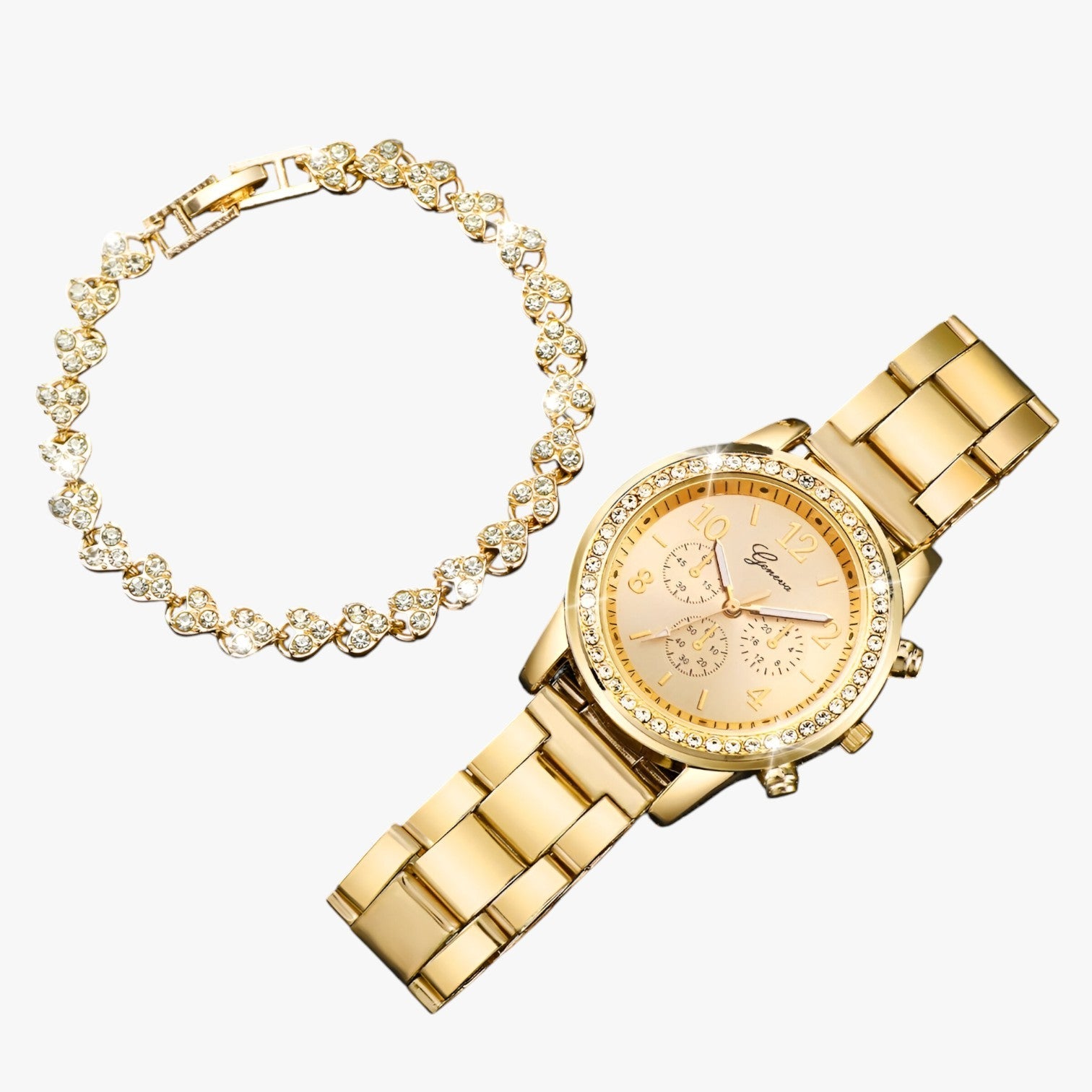 Khloe | Elegante ur med guldarmbånd og diamanter - - watches - {{ product_tags }