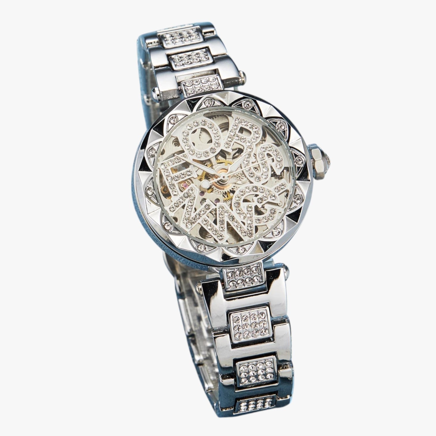 Ana | Luksus Kvinders Ur 2025 Mekanisk Elegance i Stål og Diamanter 3D - - watches - {{ product_tags }