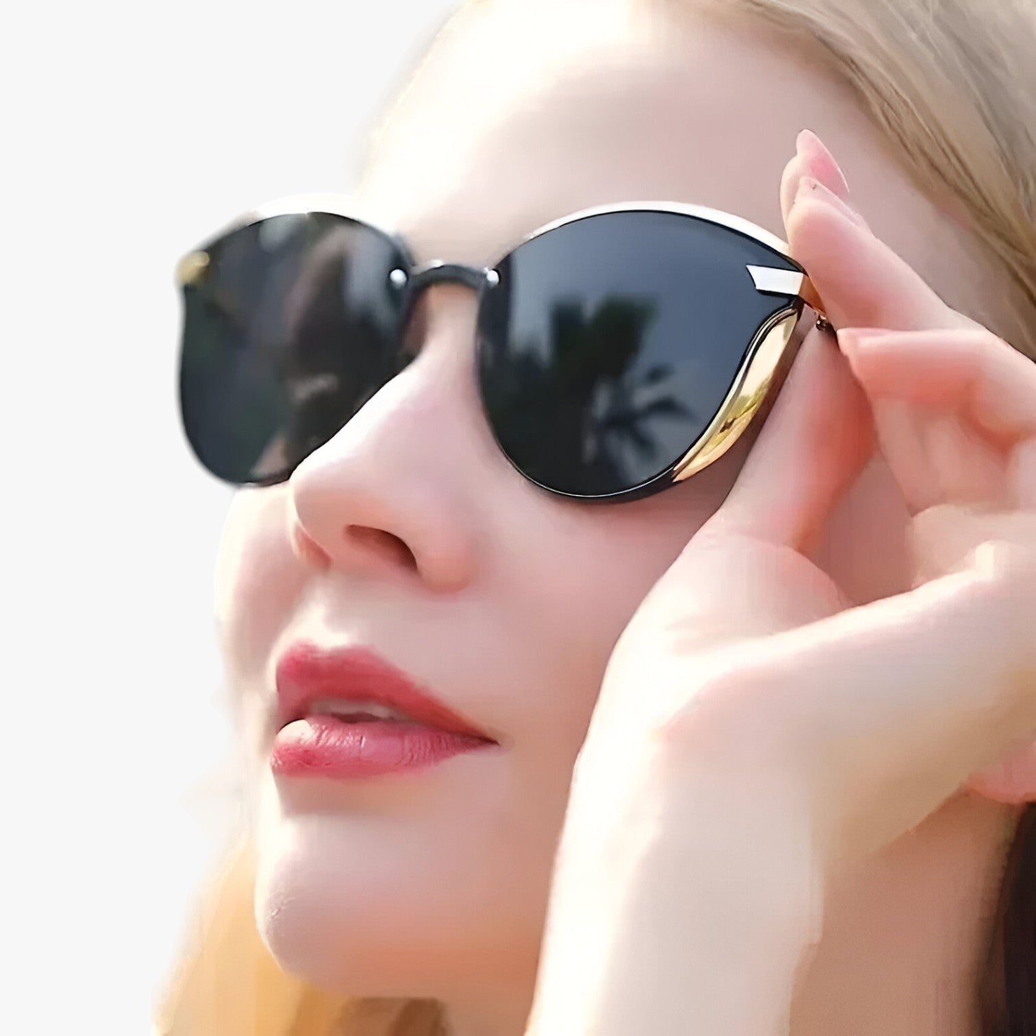 Adelina | Gepolariseret rund solbrille – chique UV-beskyttelse til kvinder - - women's fashion - {{ product_tags }