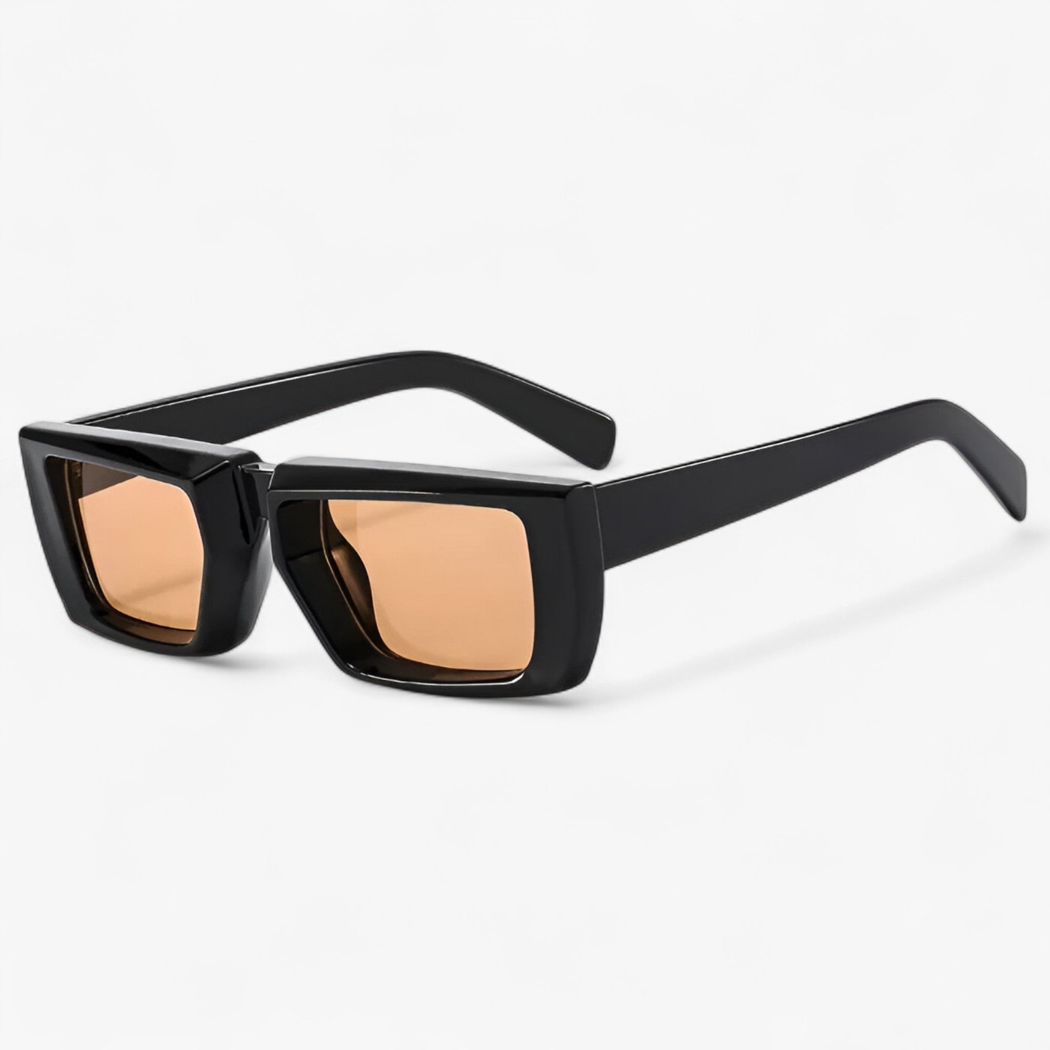 Luca | Y2K Designer Solbrille med Firkantet Stel Unisex - sort te Som vist i billedet - Luca | Y2K Designer Solbrille med Firkantet Stel Unisex- €25 - {{ product_tags }