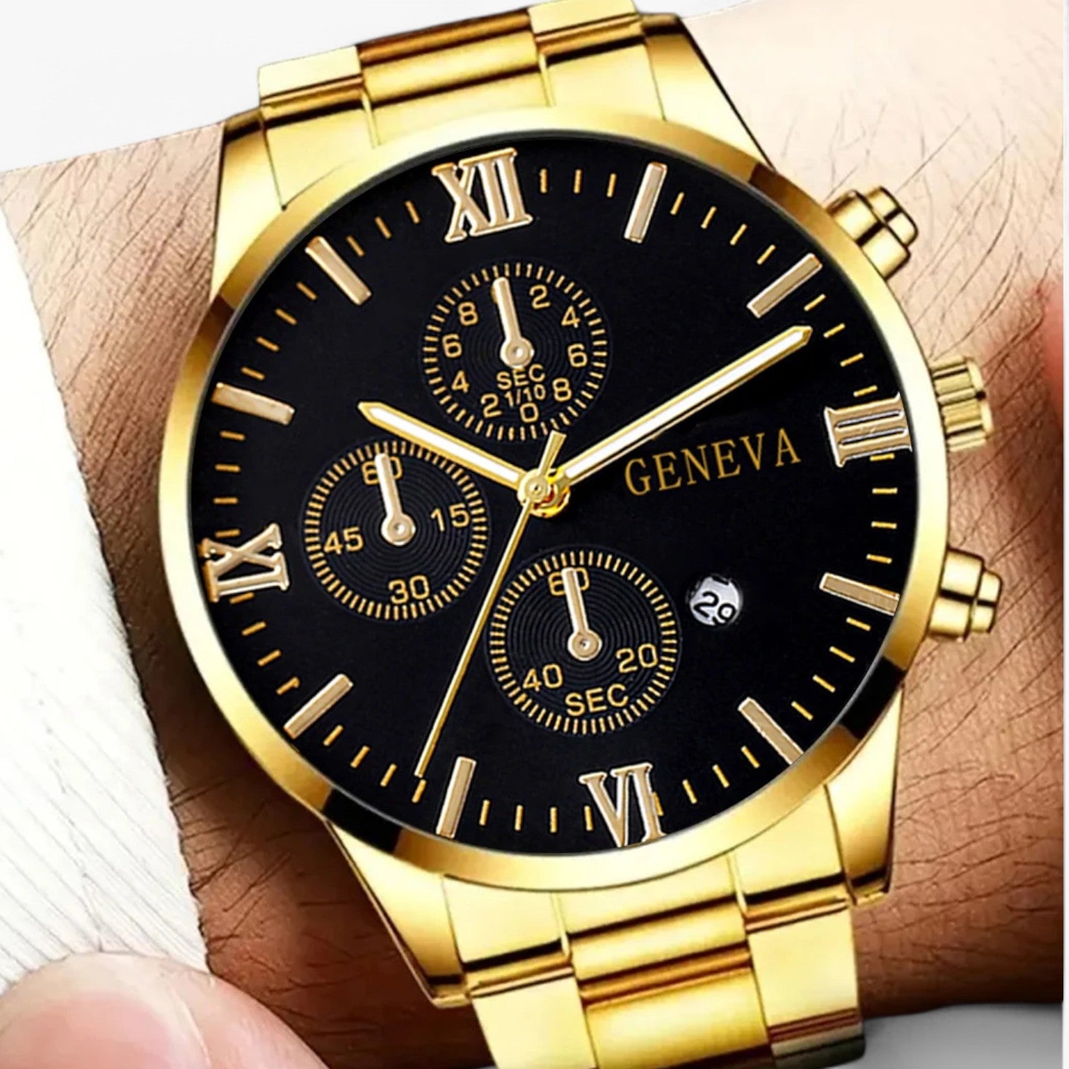 Moritz | Guld romersk ur sæt – Stilfuld og komplet - - watches - {{ product_tags }