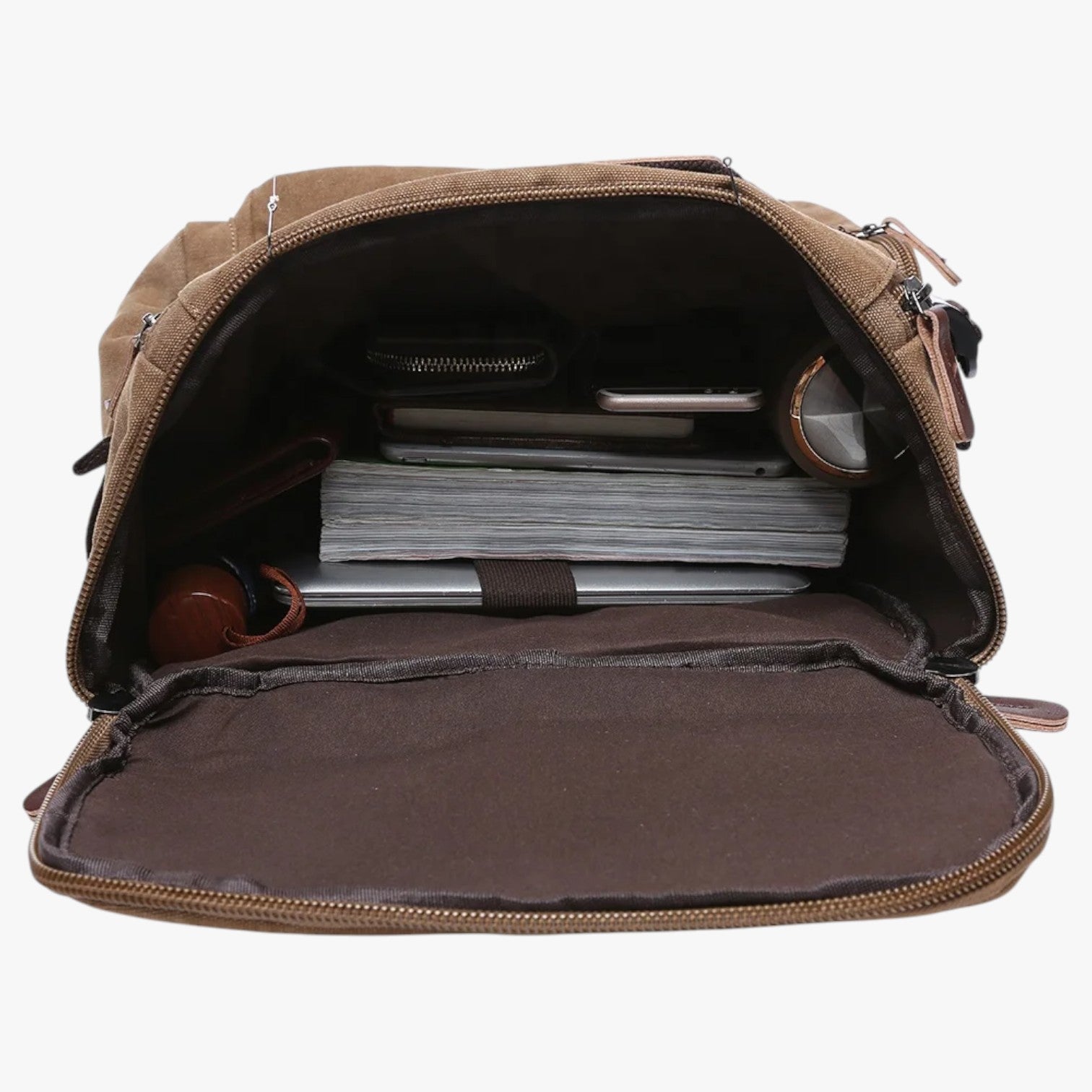 Enrique | Rumlig Vintage Læder Rygsæk med Laptoplomme - - bags - {{ product_tags }