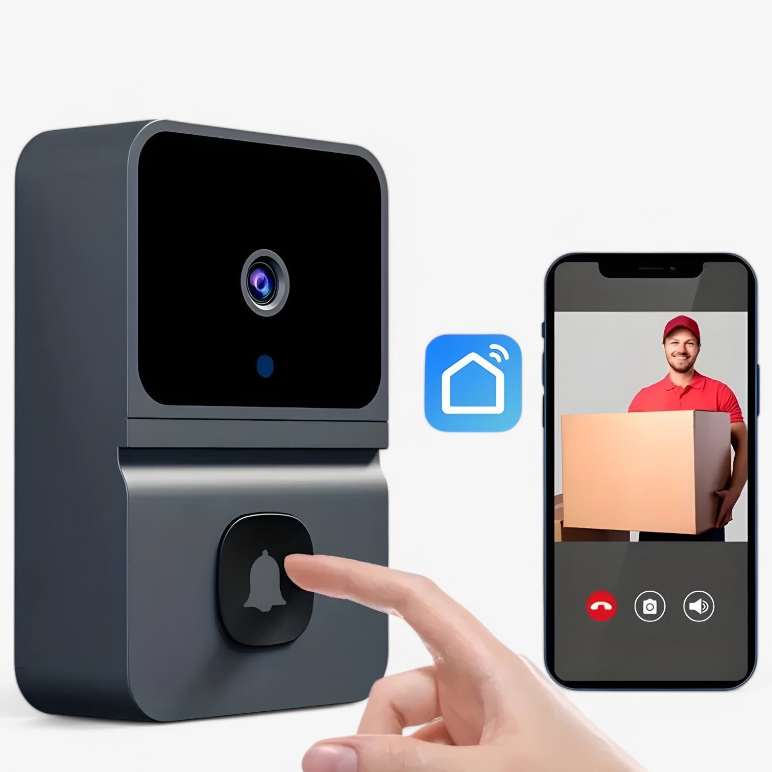 Dalton | Slim WiFi Videodørklokke med Tovejs Intercom - - gadgets - {{ product_tags }